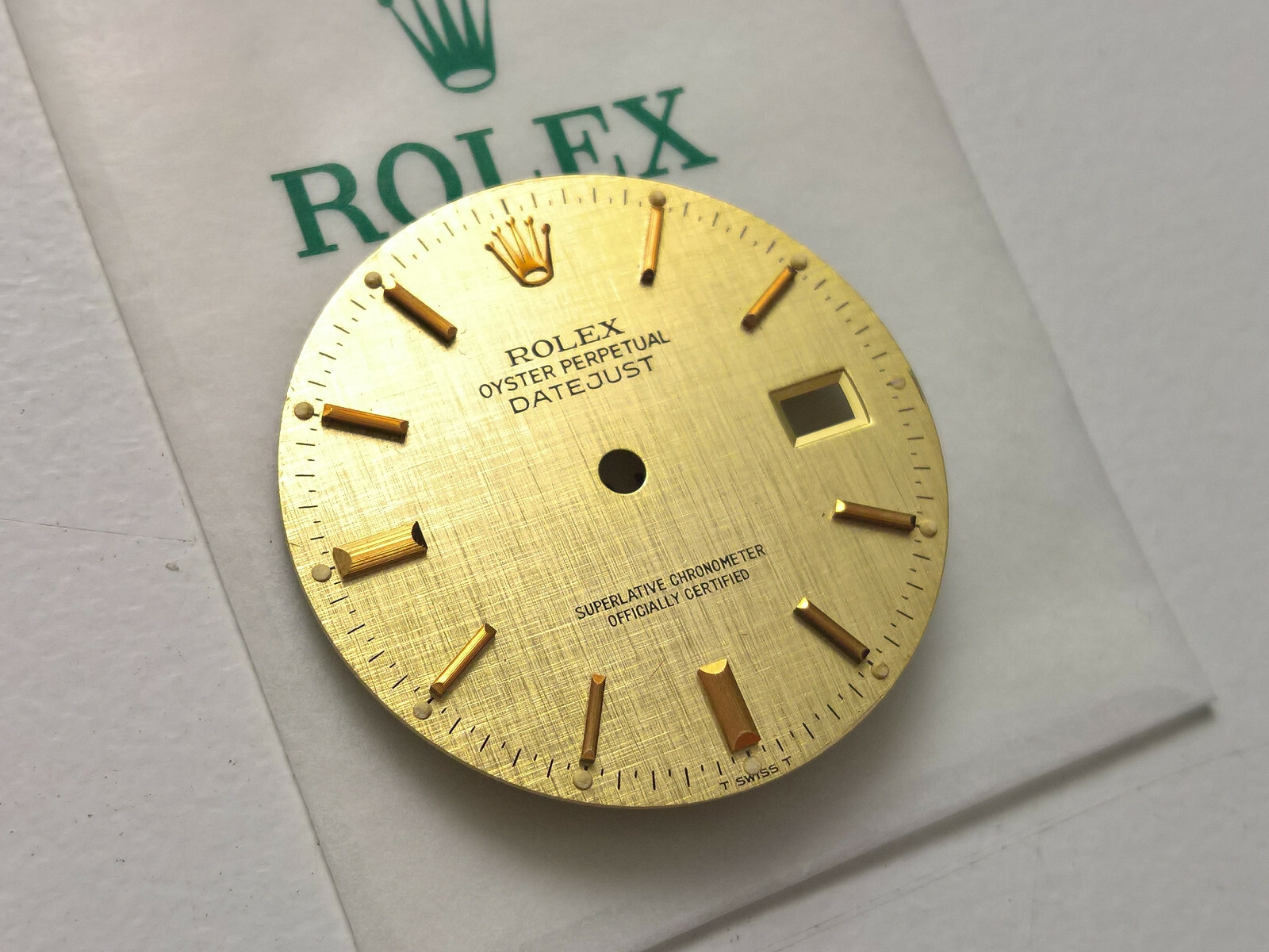 RARE VINTAGE ROLEX DATEJUST 16018 – 16013 QUICK SET TAPESTRY DIAL GENUINE 100%