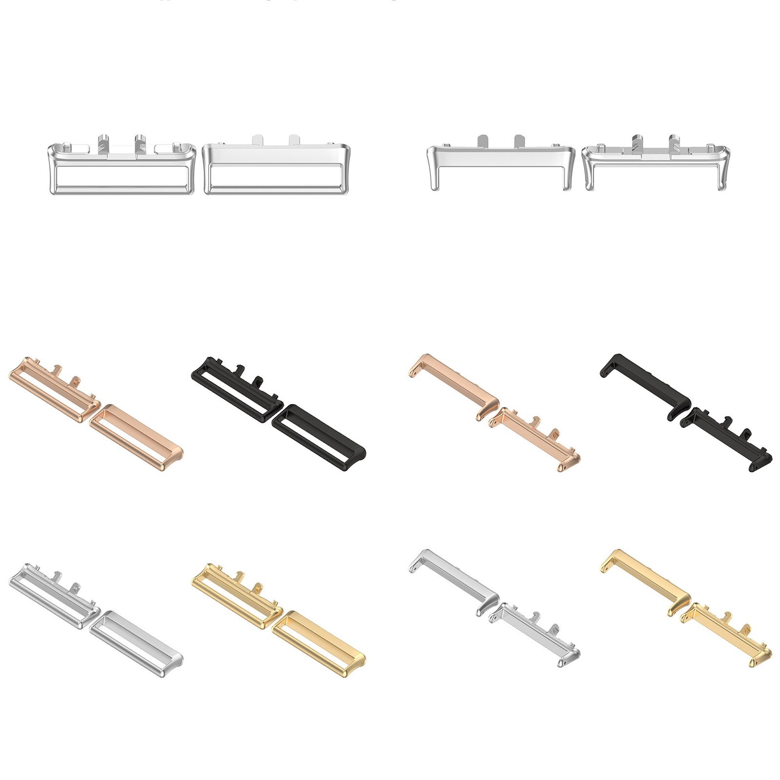2PCS Stainless Steel Connectors Head Smartwatch Band Adapter for Galaxy Fit 3