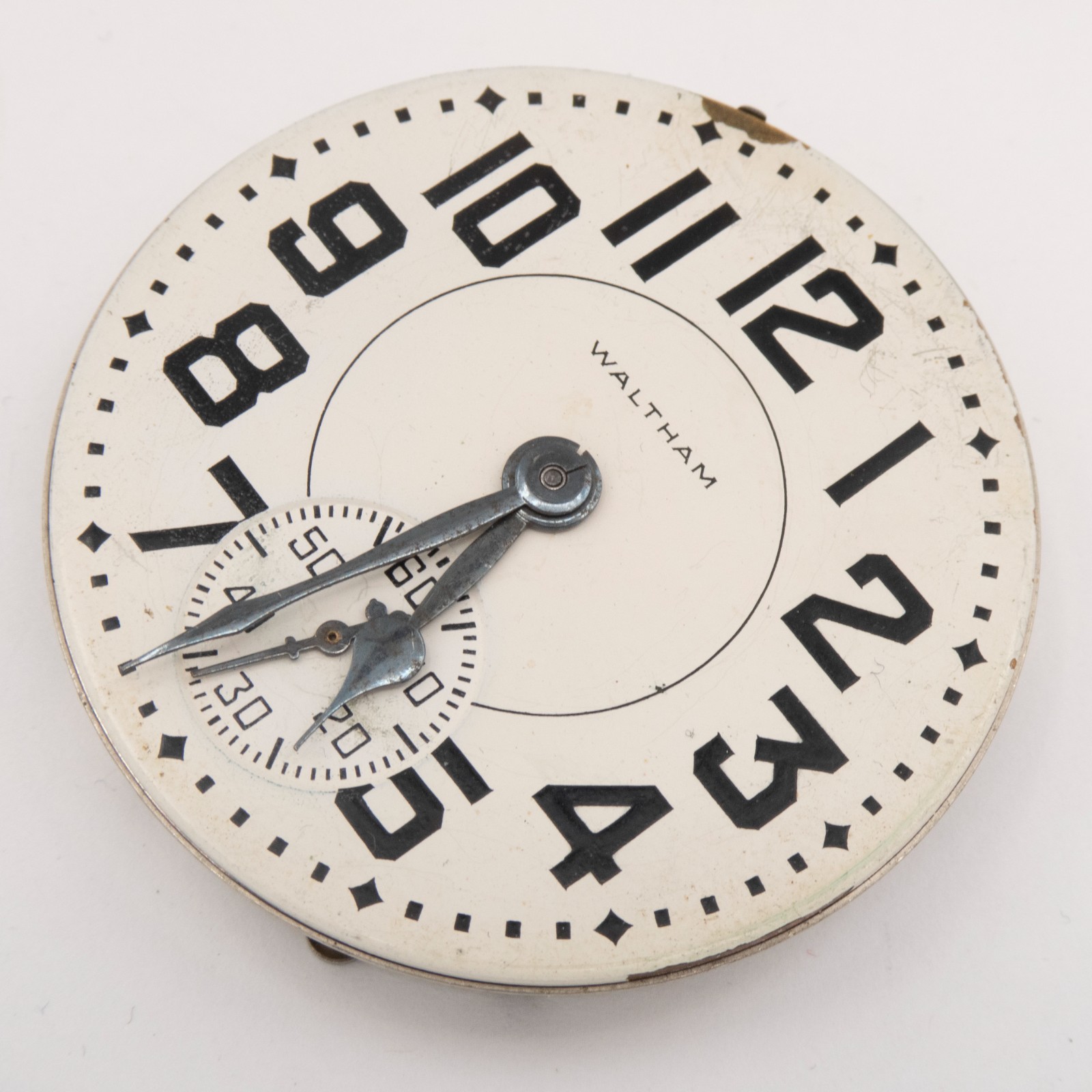 Waltham Vanguard 23J Railroad Grade Antique Pocket Watch Movement, Keeps Time