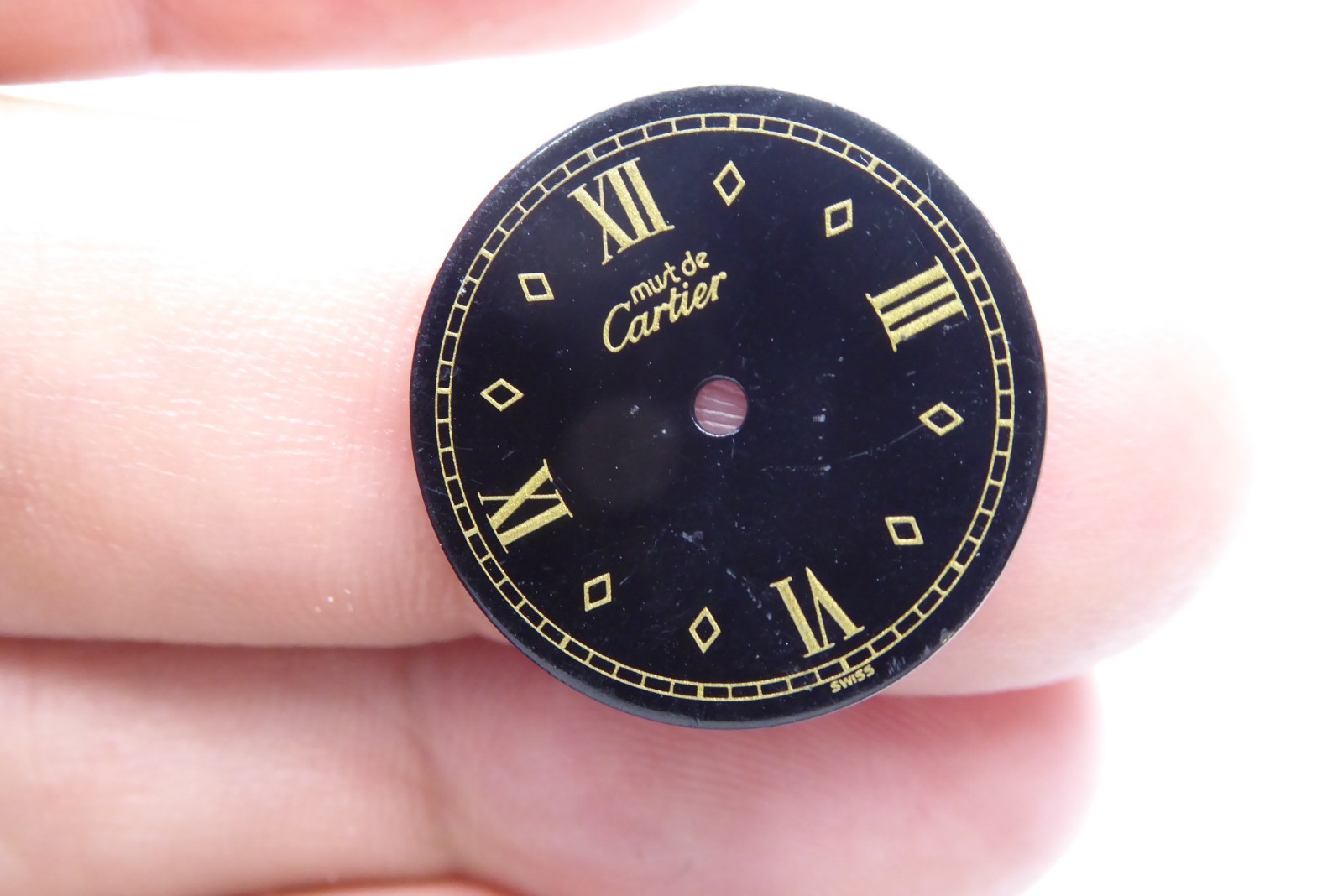 Cartier must de cartier vintage black dial