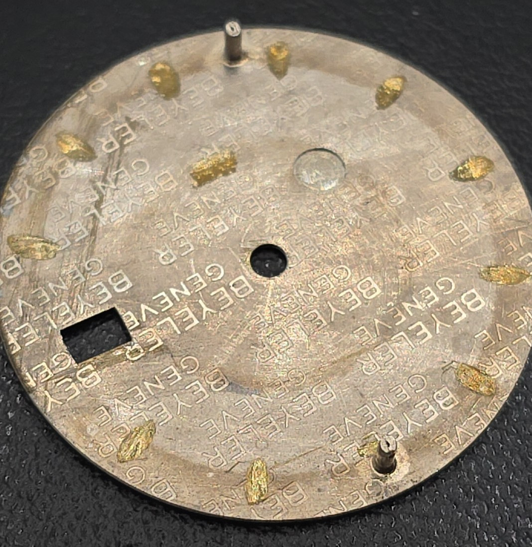 Rolex Date Original Dial Yellow Gold Index Swiss T Tritium Beyeler
