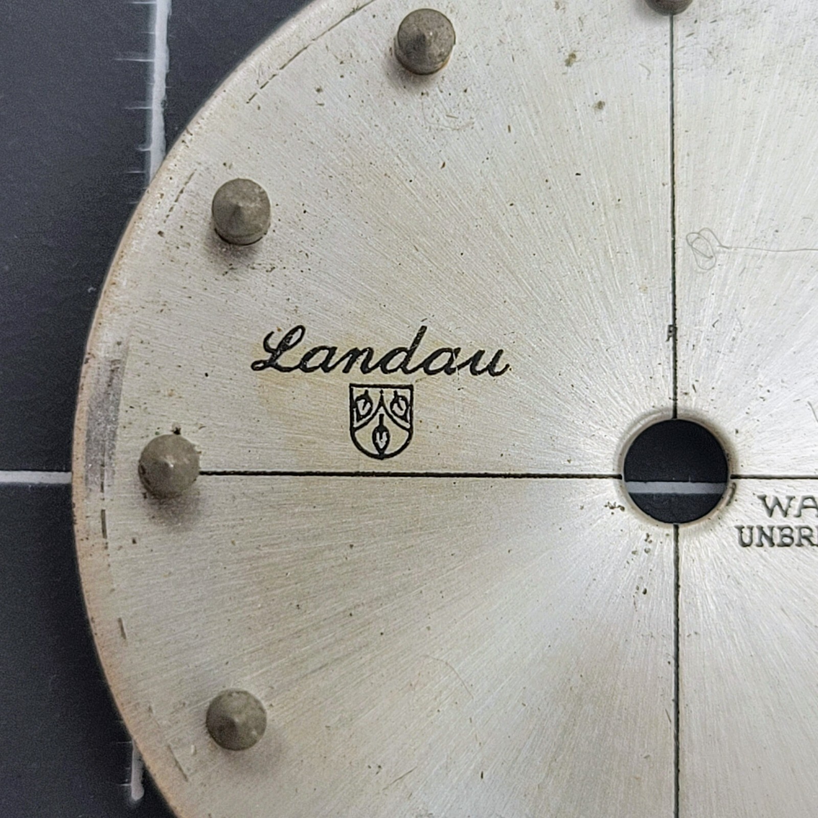 1950’s Eloga (Landau) Dress Watch Target Dial Part, 30.5mm, Raised Markers