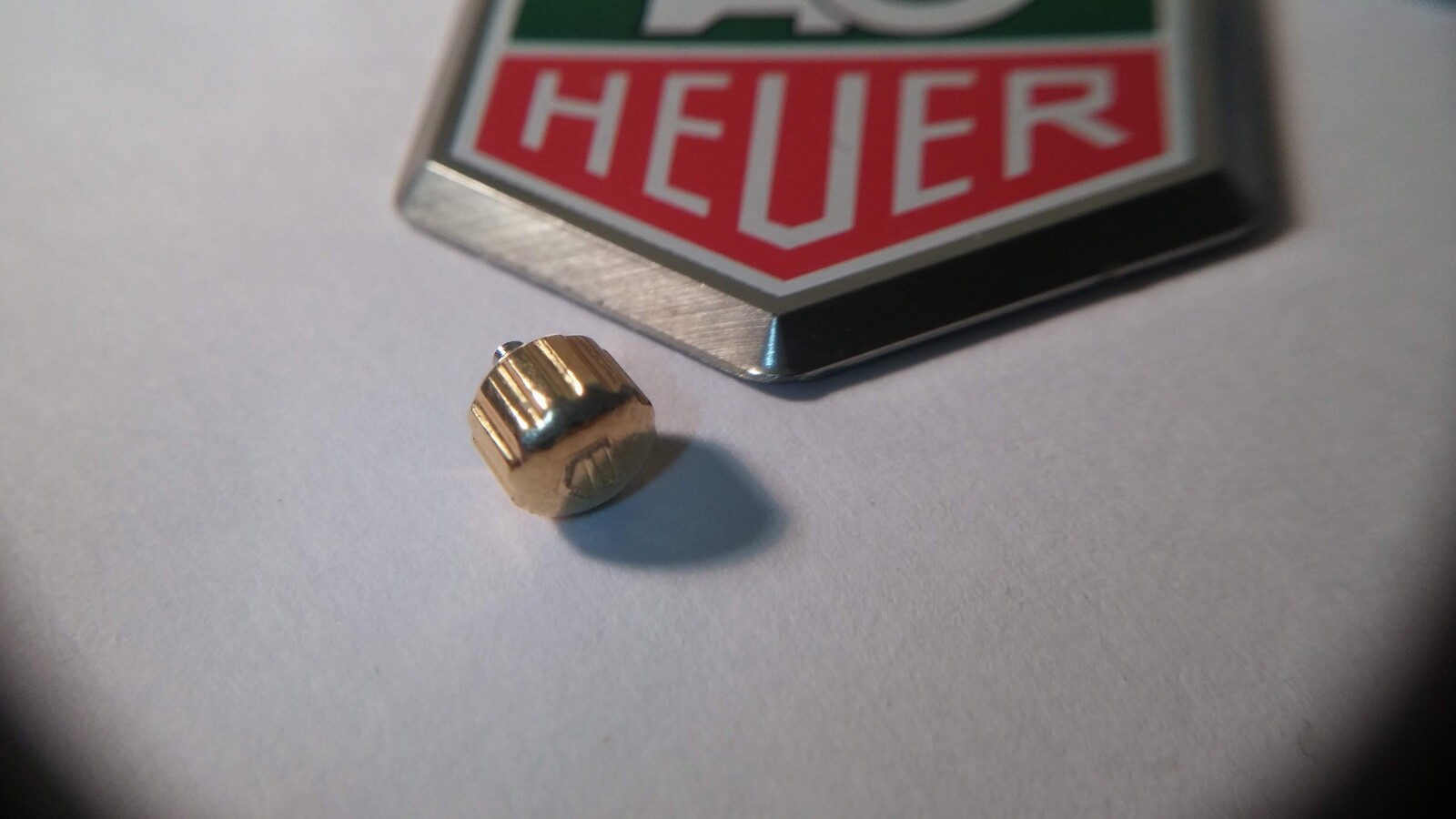 used Tag Heuer CROWN and 3 HANDS HA0017, Yellow crown 5.2mm plated/fading, yello