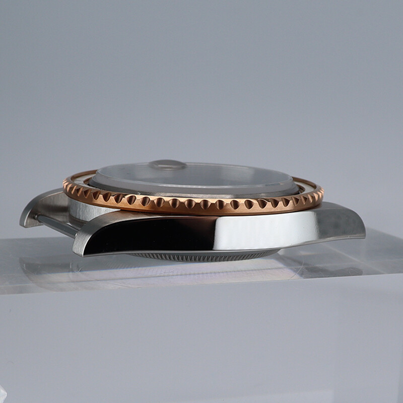 Rose Gold Silver 40mm Diving Watch Case Sapphire Crystal For Seiko NH35 Eta2824