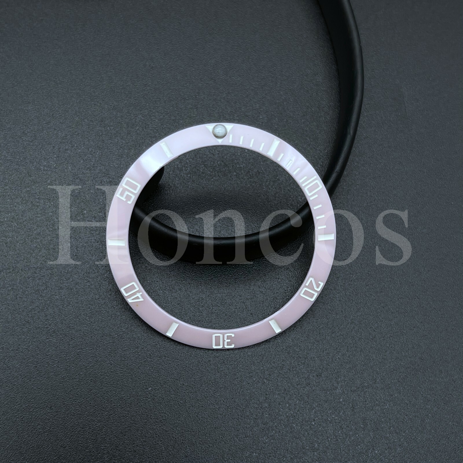 Ceramic Bezel Insert to fits for Rolex Sub 5512 5513-1 1665 1680 Pink and White