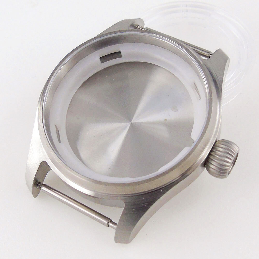 39mm Solid Steel Sapphire Glass Watch Case Bracelet Fit NH34 NH35 NH36 ETA 2824