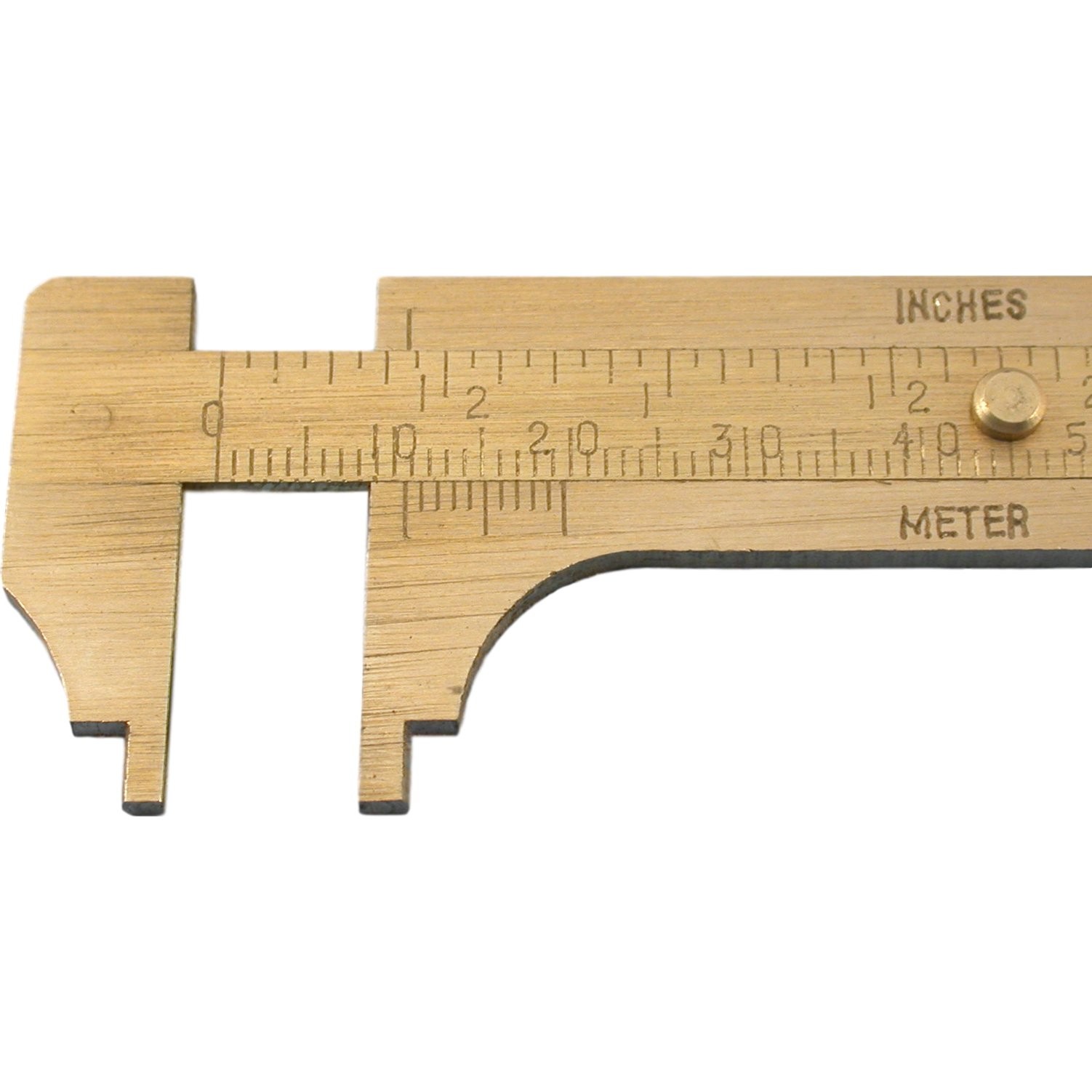 Brass Sliding Gauge Millimeter Gem Bead Jewelry Repair Tool 100mm
