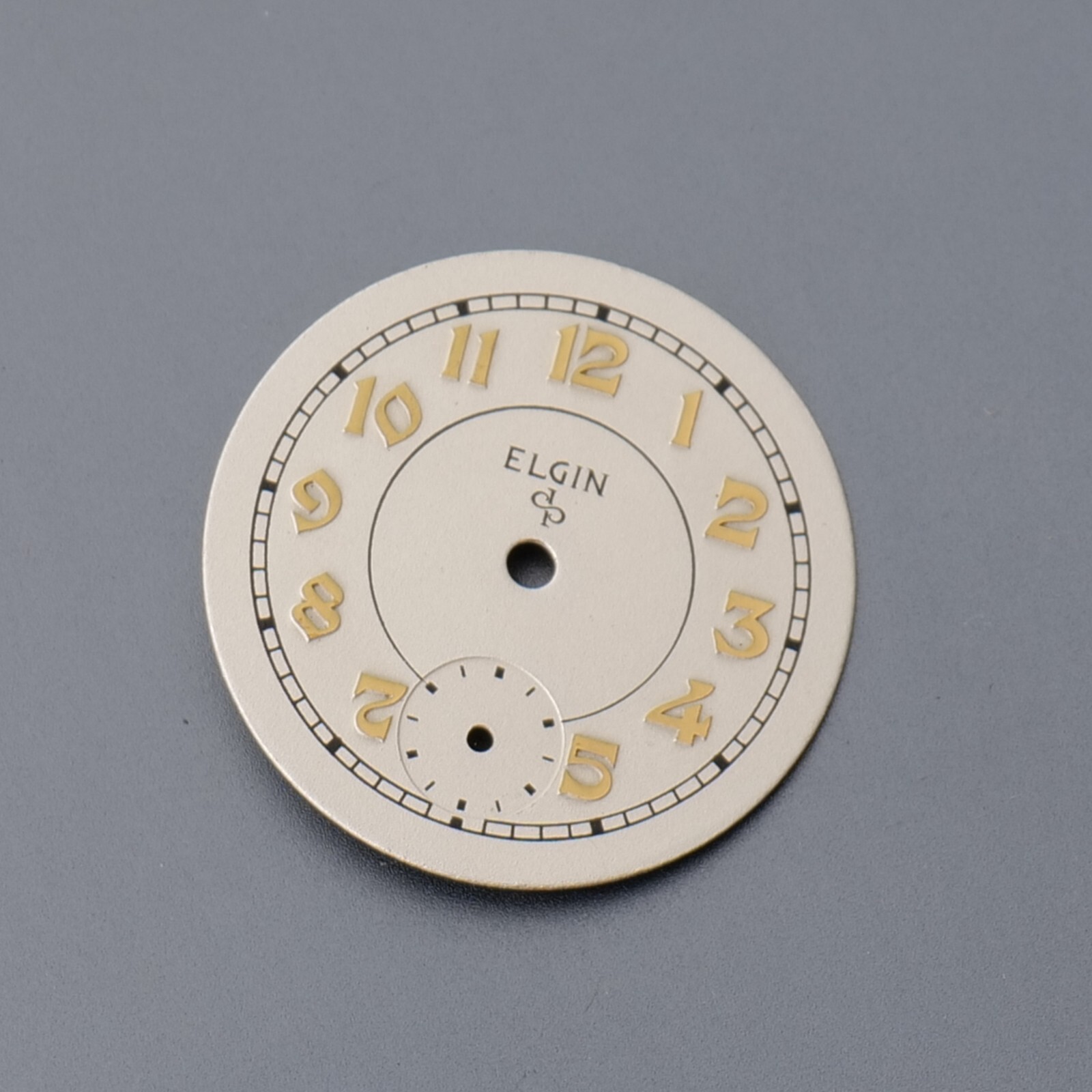 Vintage NOS Elgin Wrist Watch Dial Part 20.5mm Round For Watchmakers 8/0