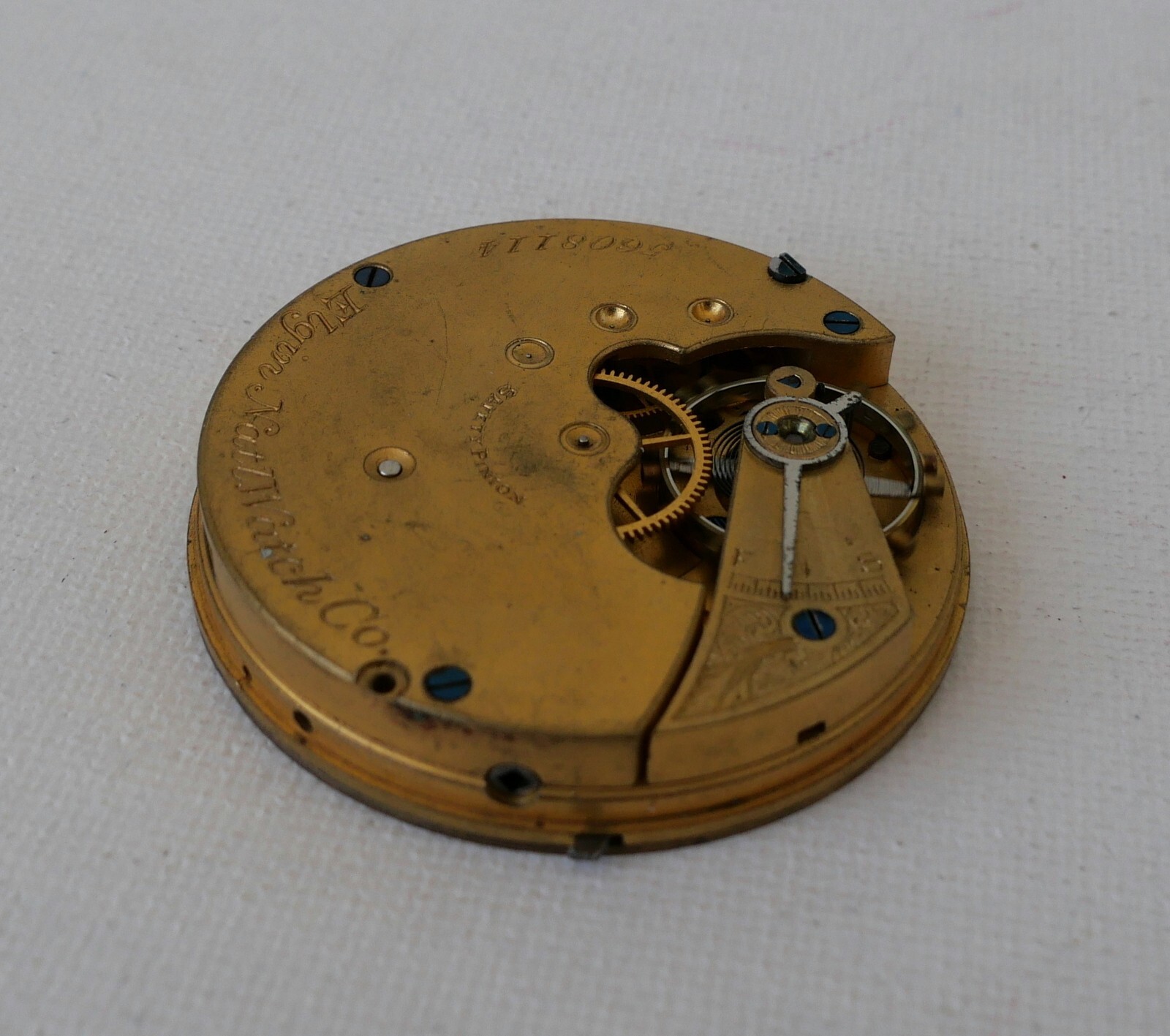 1895 Antique Elgin National Watch Co. 16S 7Jewels Pocket Watch Movement Running