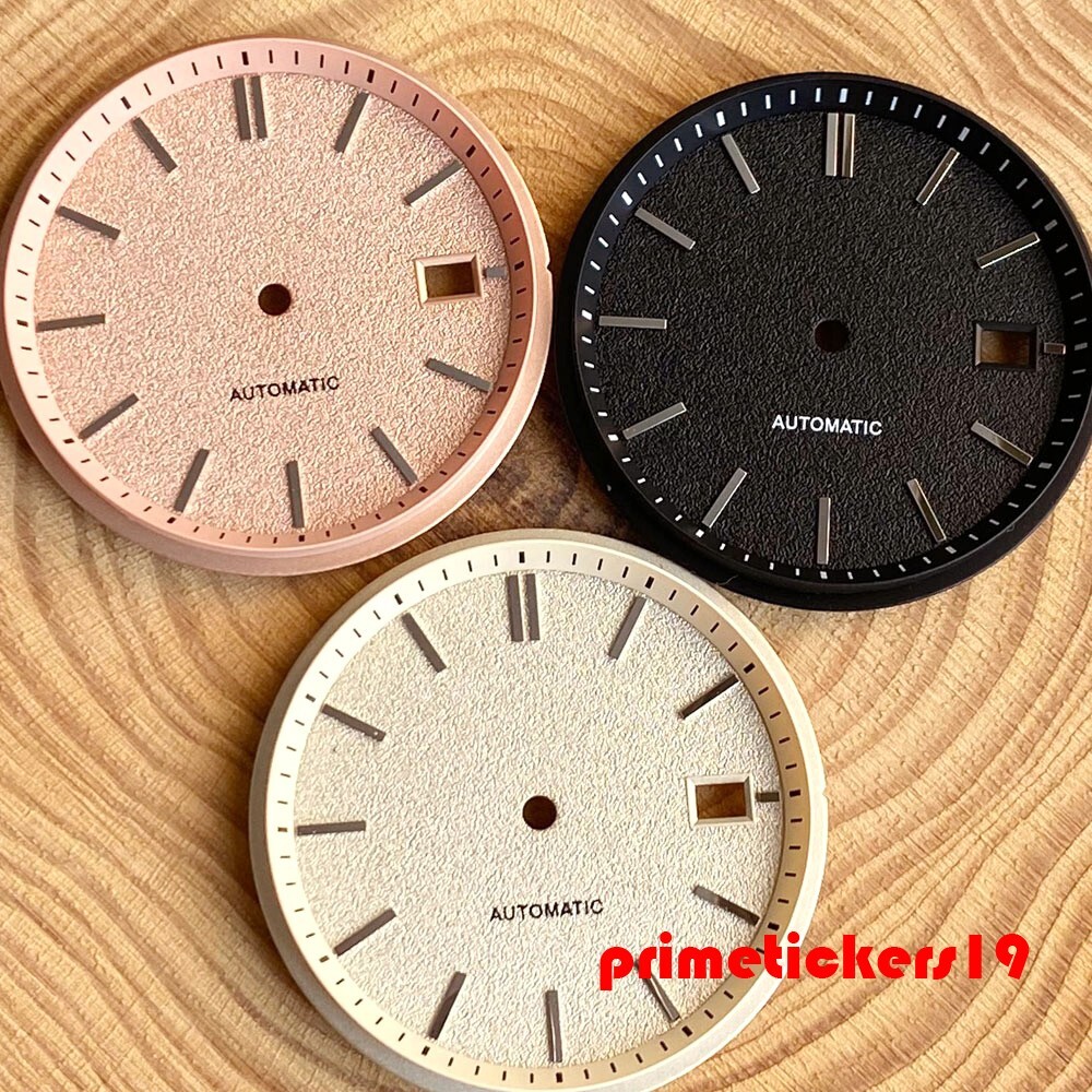 33.5mm*2.84mm Watch Dial Silver Hands Set Fit NH35 Movt Date Window Matte Face