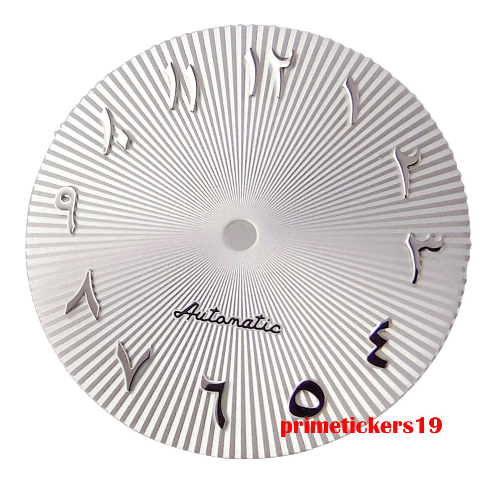 29mm Automatic Watch Dial Silver Hands Luminous Fit NH35 Miyota82 ETA2824 PT5000