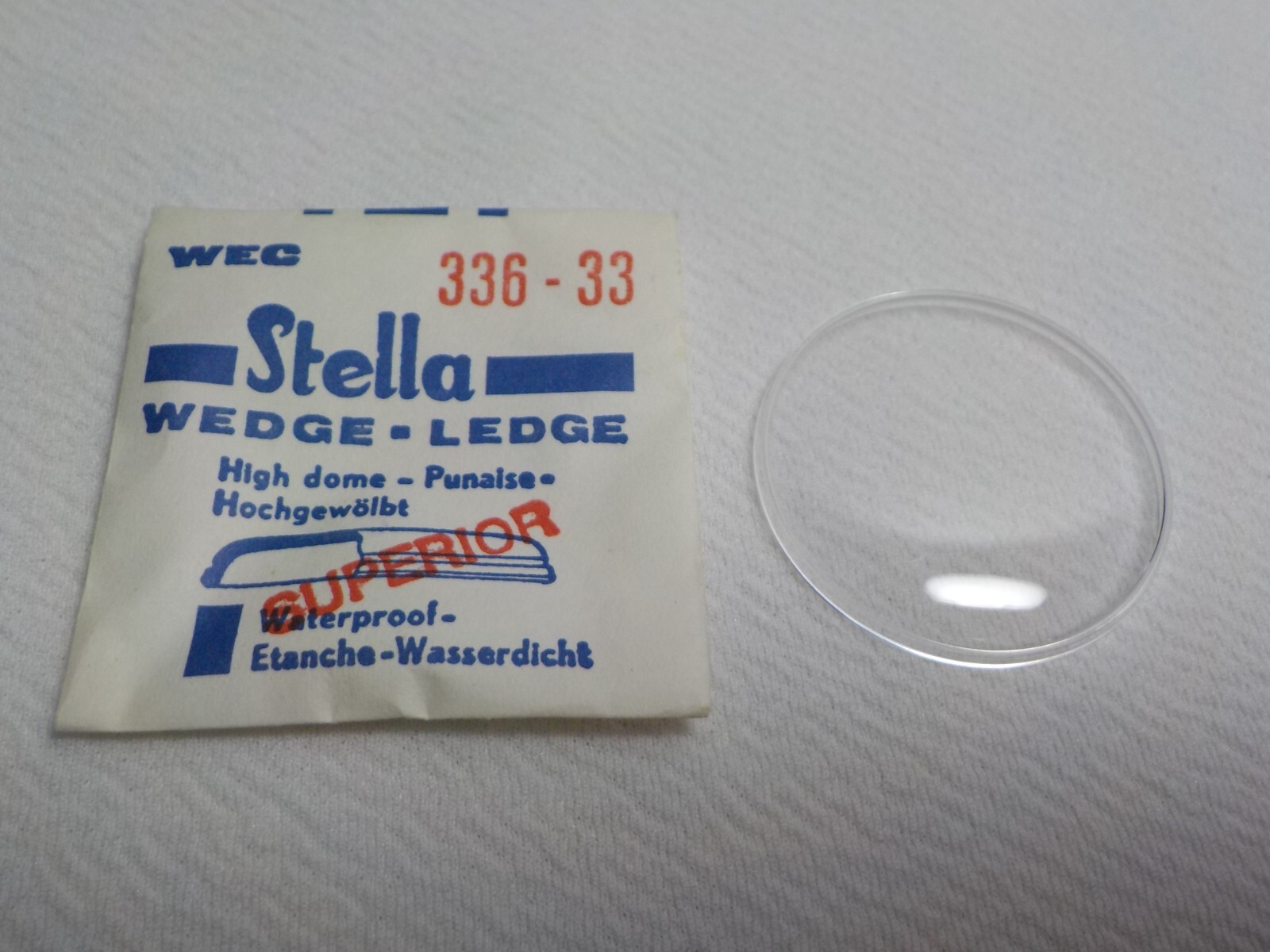 STELLA ROUND WATCH CRYSTAL WATCHMAKER REPLACEMENT PART 336 33 WEC #207