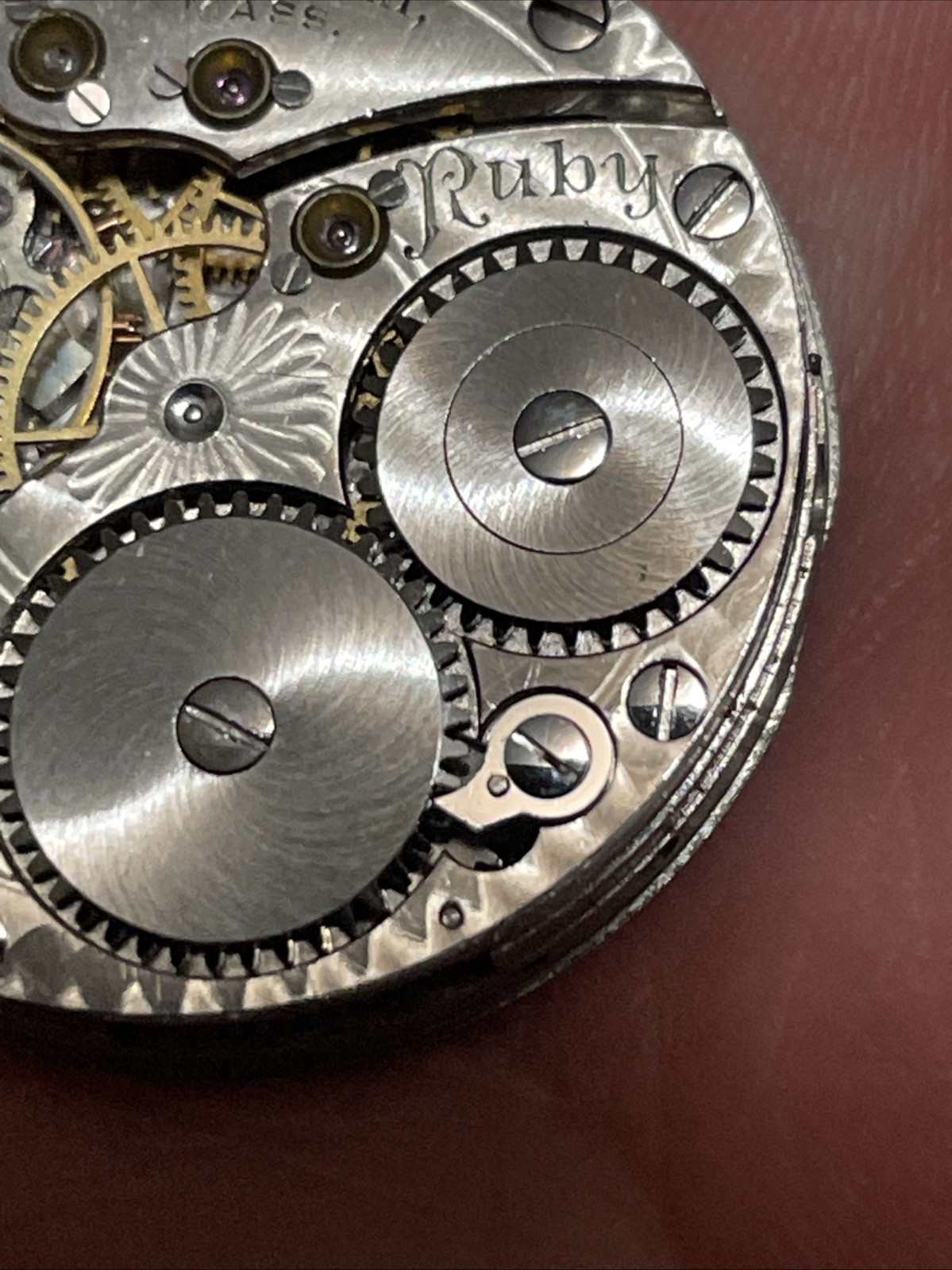 American Waltham Watch Co. 12650038 25mm Watch Movement Dial Hands Parts Repair