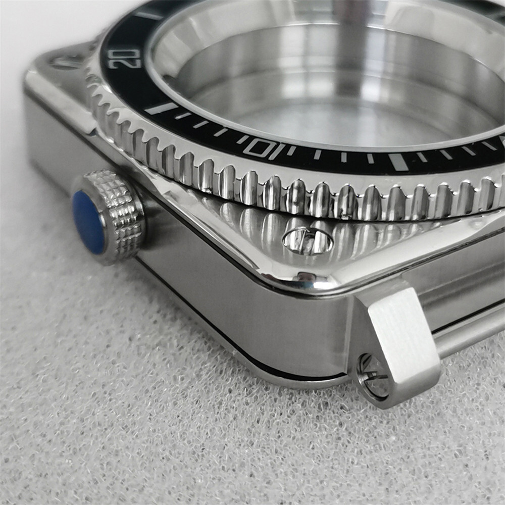 Square Watch Case Stainless Steel Sapphire Glass For NH35/NH36/4R/7S Movement