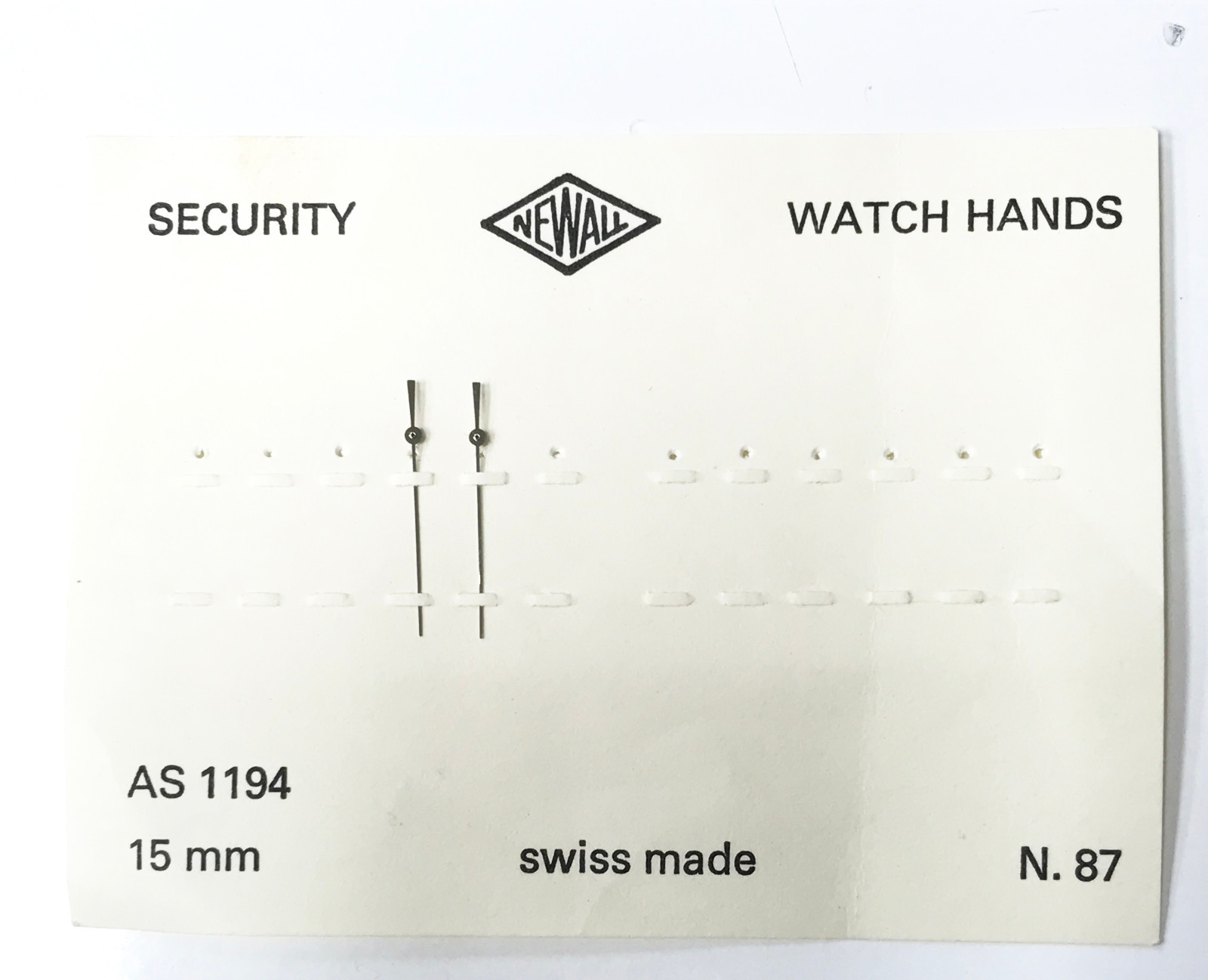 Newall AS 1194 Swiss Made 15mm Gold Watch Hands No.87 Quantity (2) Watch Hands