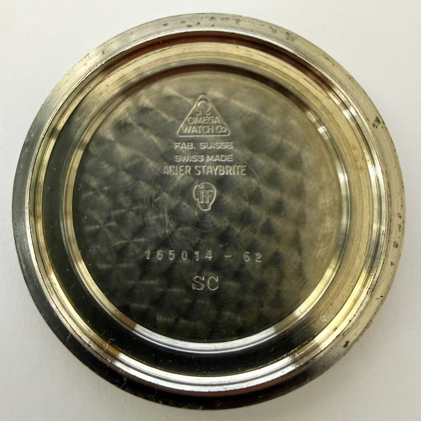 Genuine rare vintage OMEGA Seamaster 165.014 – 62 SC case back