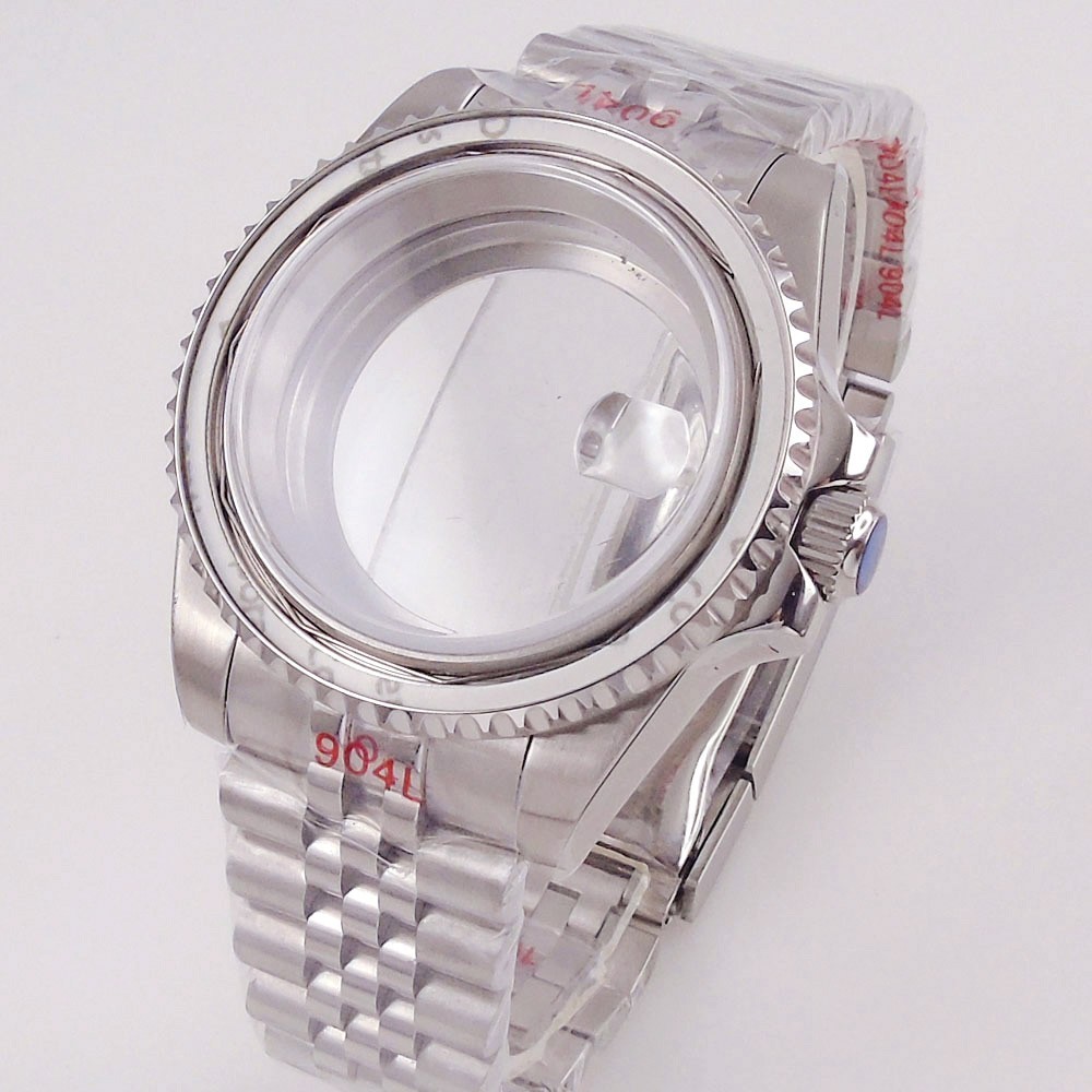 200M Diver Watch Case 40mm Sapphire Fit NH35 NH34 GMT PT5000 Steel Slide Buckle