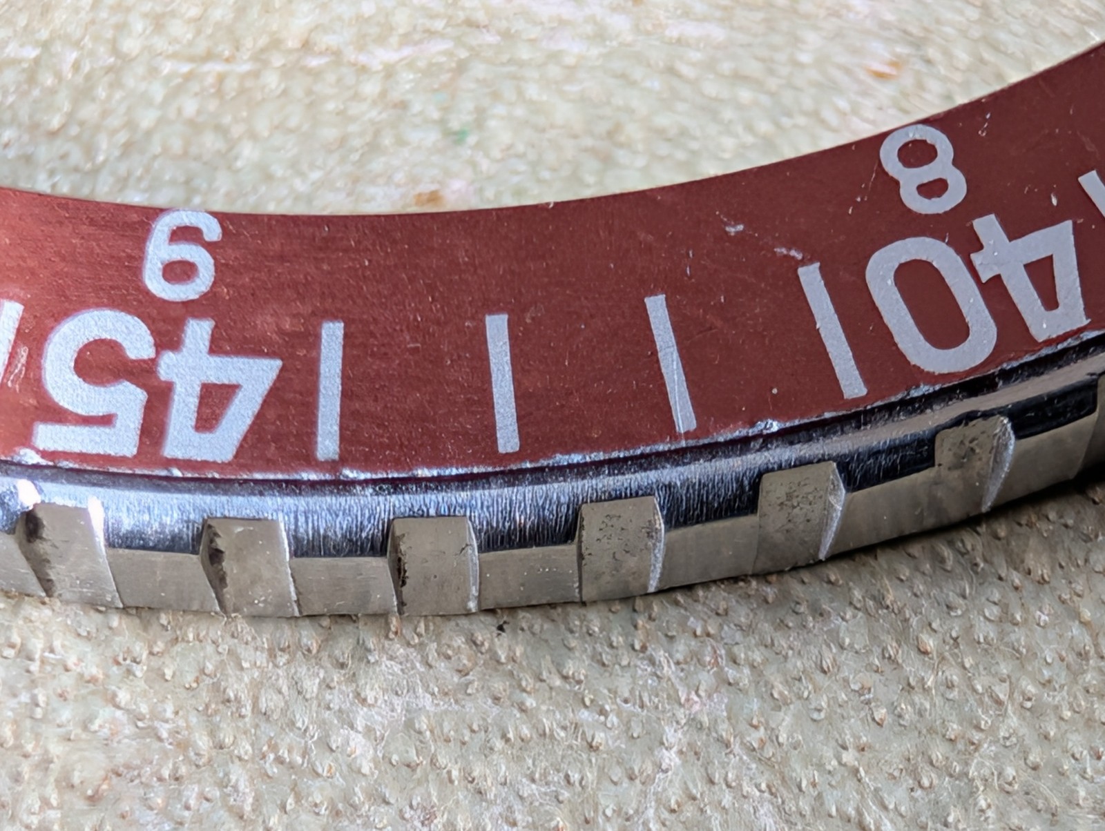 Vintage Wittnauer Professional 239T/7004A Chronograph BEZEL/BURGUNDY INSERT ONLY