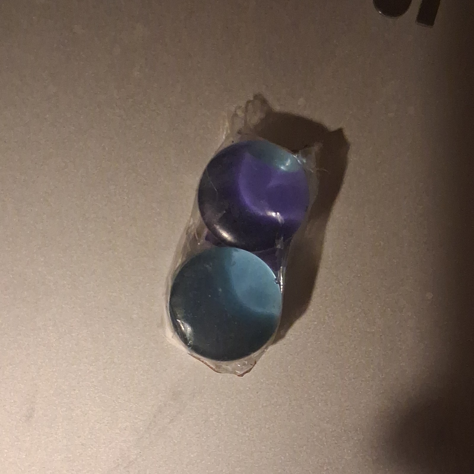 Lot of 2 Blue Domed Gauges 2G 6mm (Bagged) Handmade