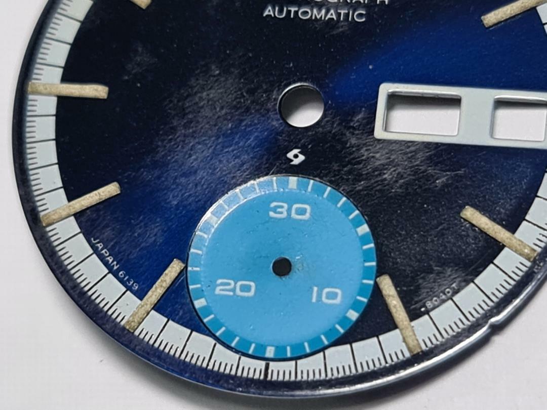 GENUINE USED GOOD CONDITION BLUE DIAL SEIKO CHRONOGRAPH 6139-8020 6139-8021