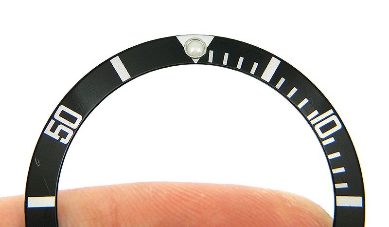 Genuine Rolex Sea-Dweller 16600 16660 Pointed 4 Black Silver Watch Bezel Insert