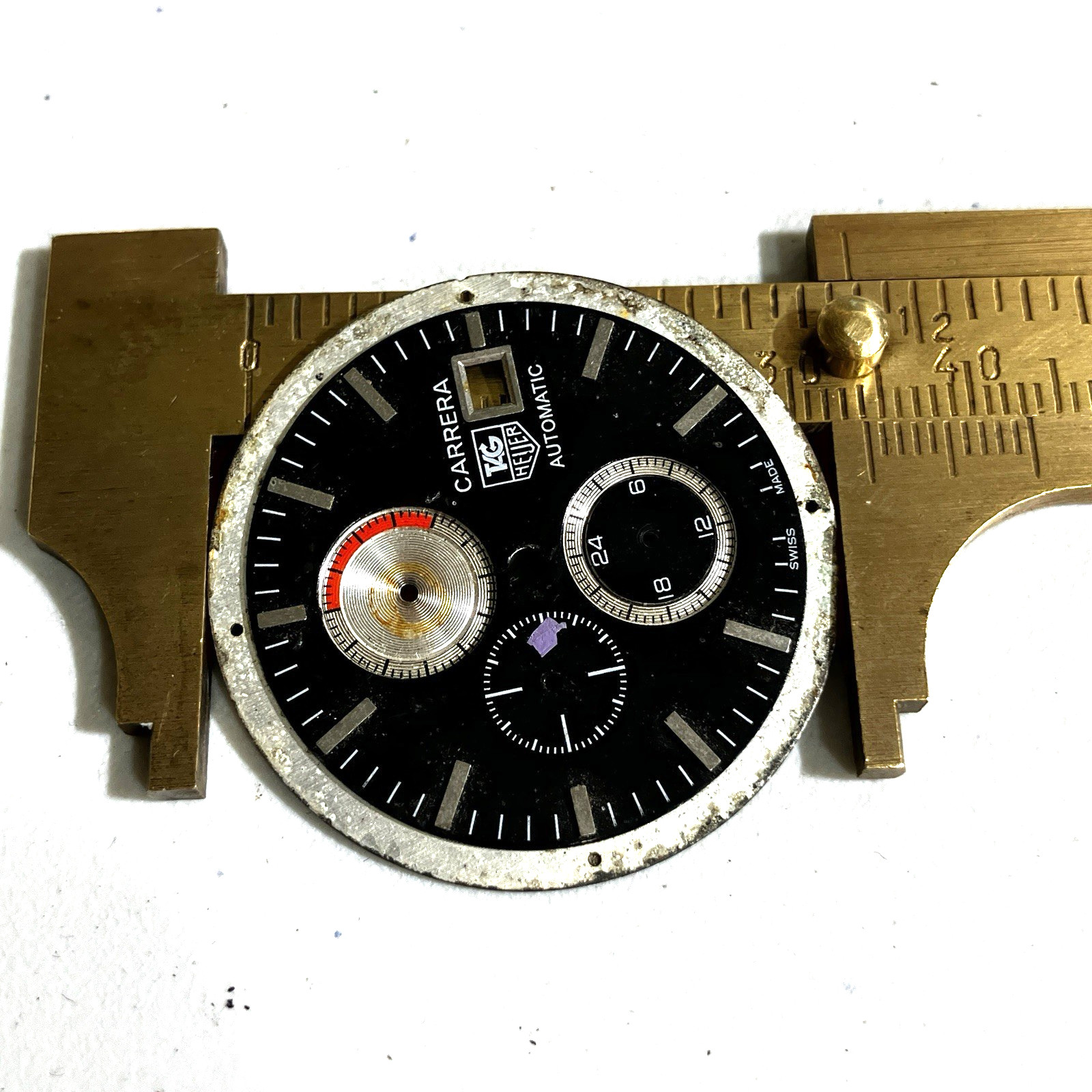 Rare Tag Heuer Carrera Automatic Chronograph Watch Dial Used Men’s