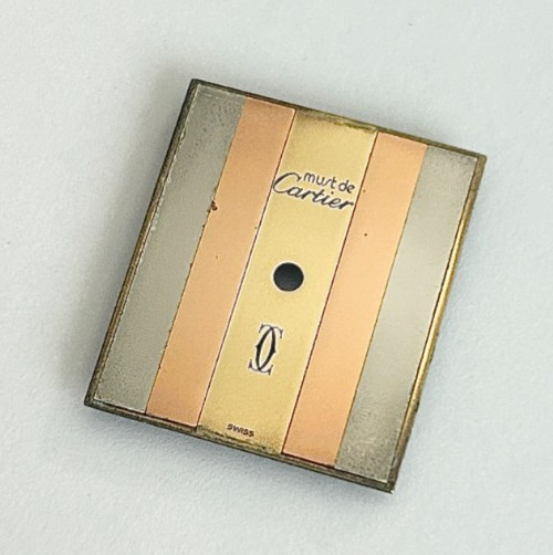 A Vintage Must de Cartier Tank “Trinity” Wristwatch Dial.