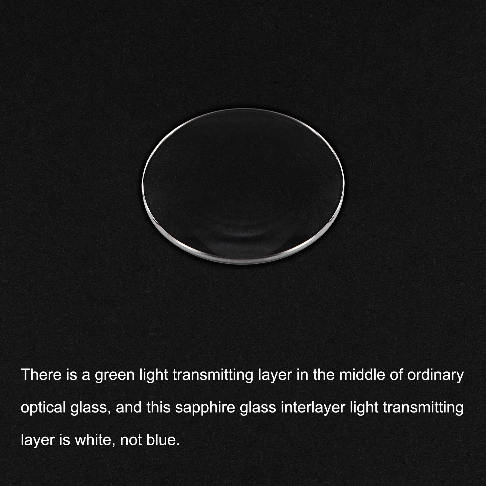 Glass Watch Single Lens Round 29mm Dia 1.3mm Edge Thickness, Transparent