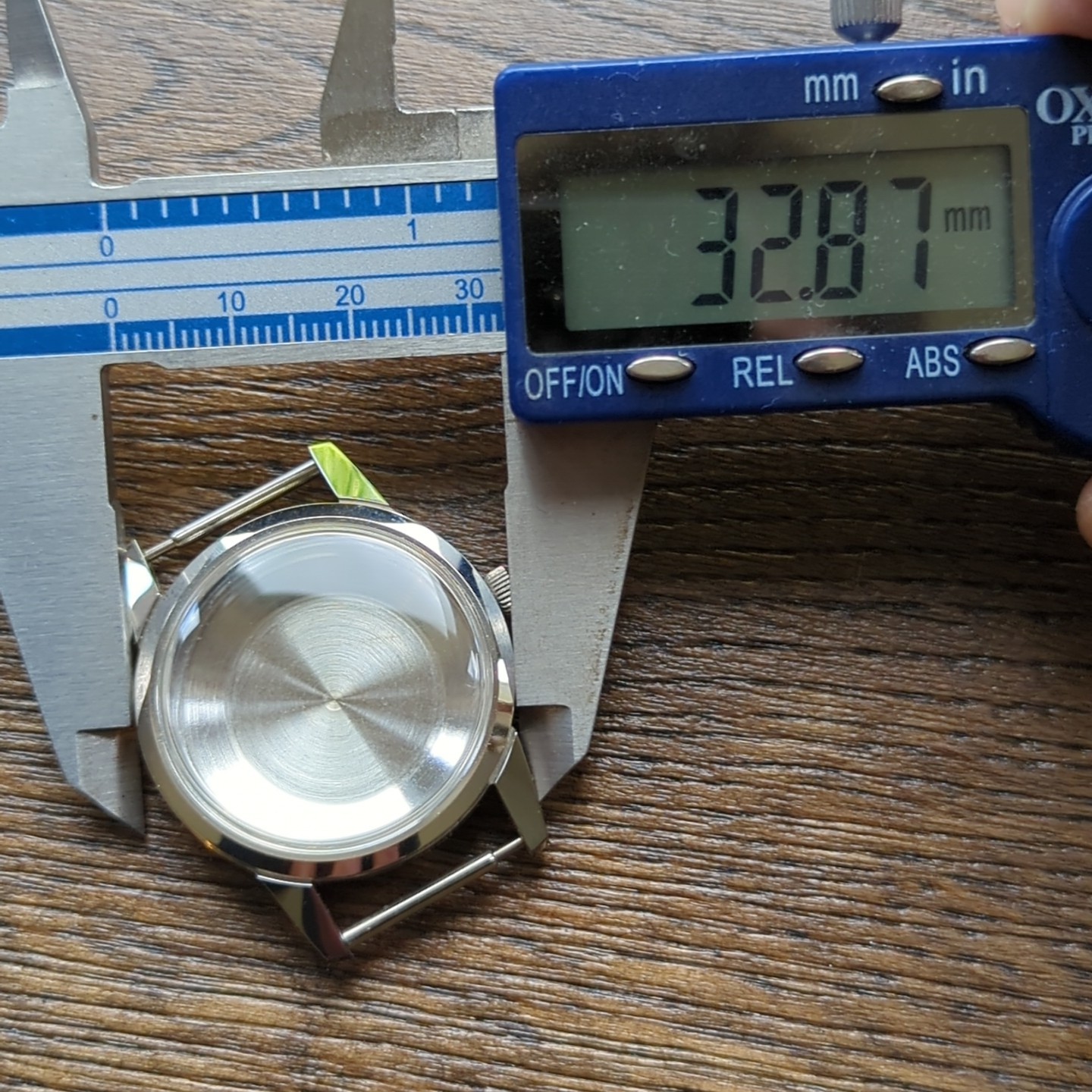 1960s Swiss Steel Waterproof Watch Case 33mm For Movement Rehoming (WD)