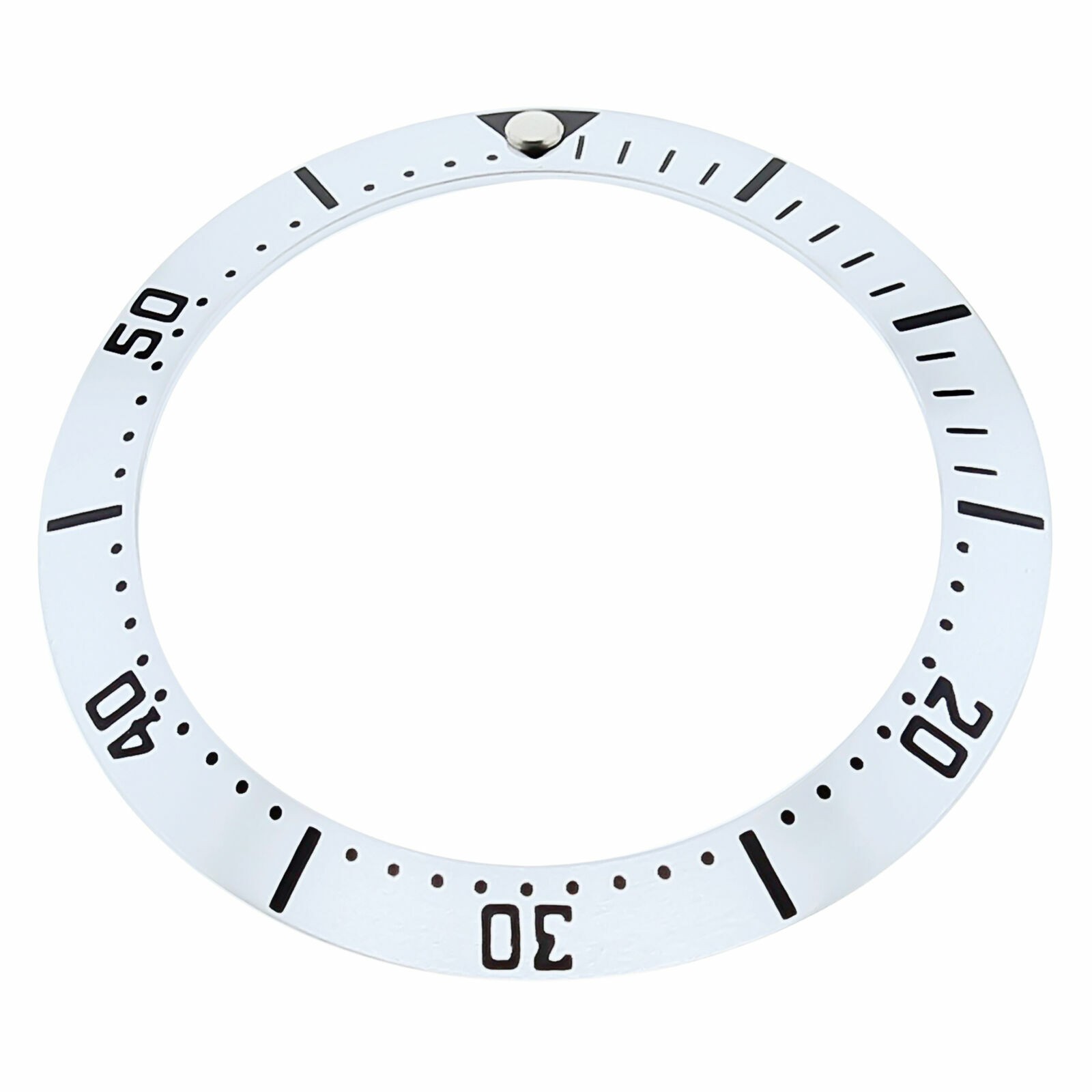 Silver Small Numbers Replacement Bezel Insert 38.10mm x 30.50mm Diver Watch
