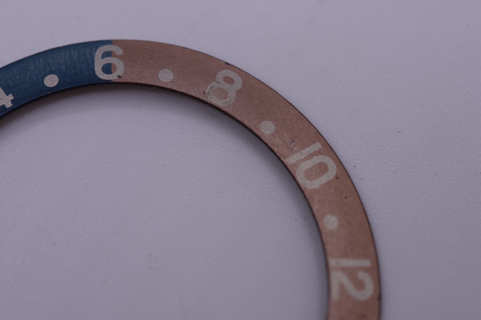 Vintage Rolex GMT Master Pepsi Bezel Insert Faded Ghost Fat Font 1675 Red Back