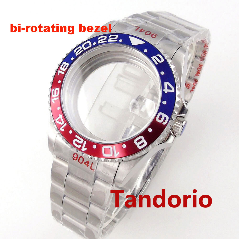 20ATM Diver Sapphire Glass 40mm Watch Case Bidirectionally Bezel Fit NH35 PT5000