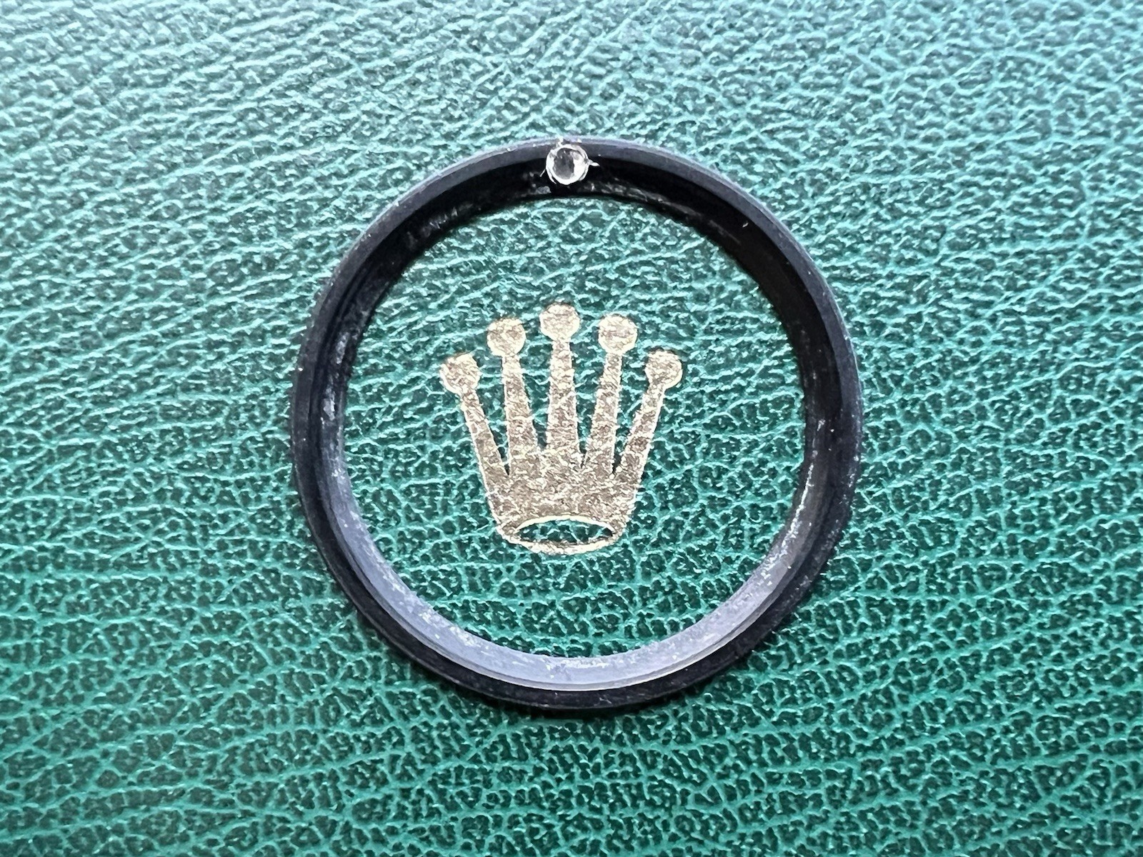 Genuine Rolex Submariner 16610 16800 Pointed 4 Black Watch Bezel Insert OC#1551