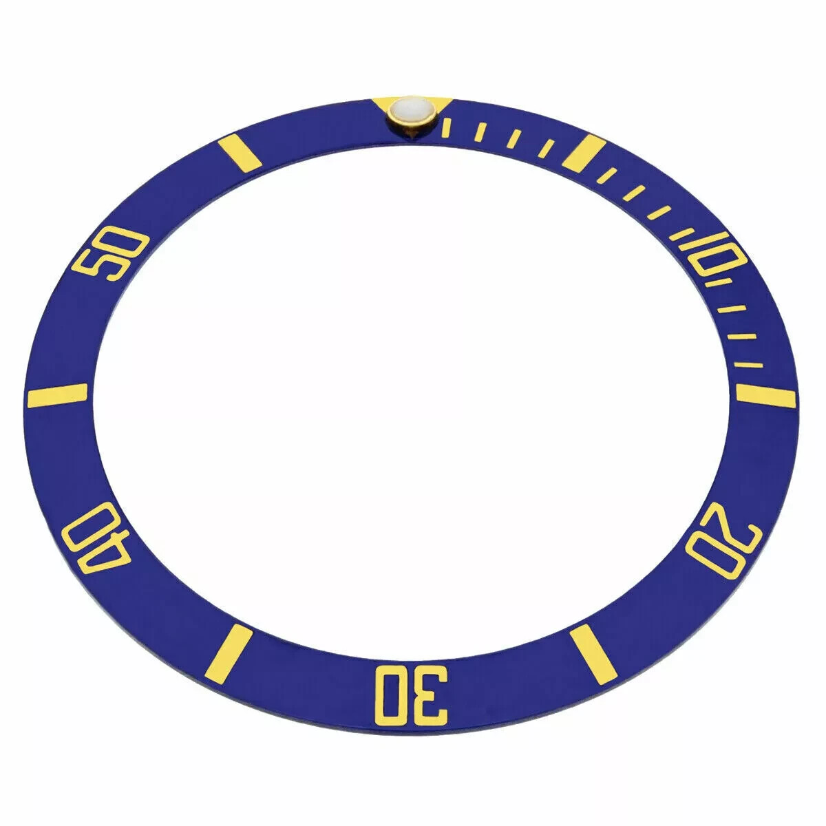 BEZEL INSERT ALUMINUM FOR ROLEX SUBMARINER BLUE 5508 5512 5513 1680 GOLD FONTS