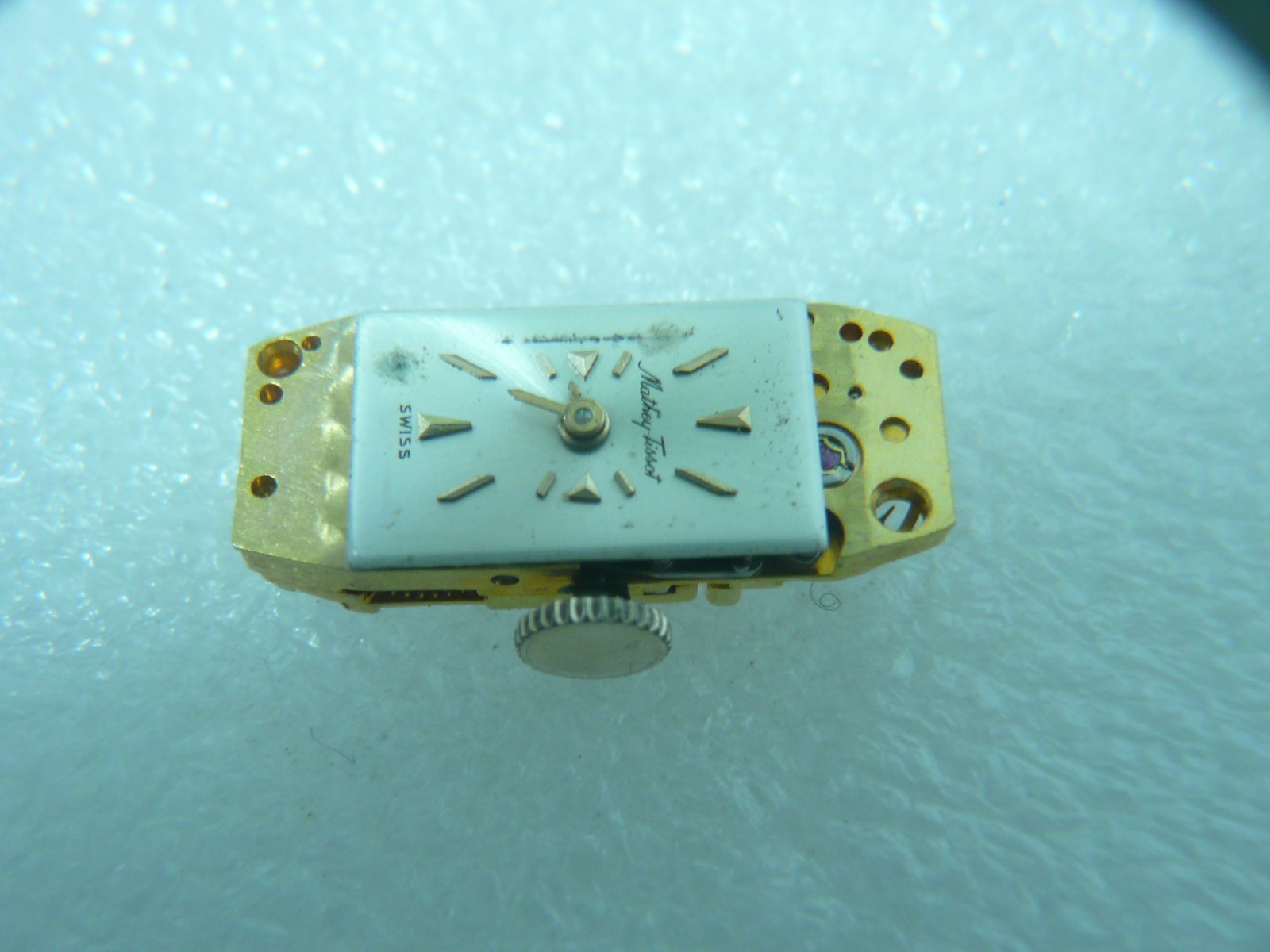 Vintage Mathey Tissot Manual Wind Ladies Watch Movement RUNNING. MOP face