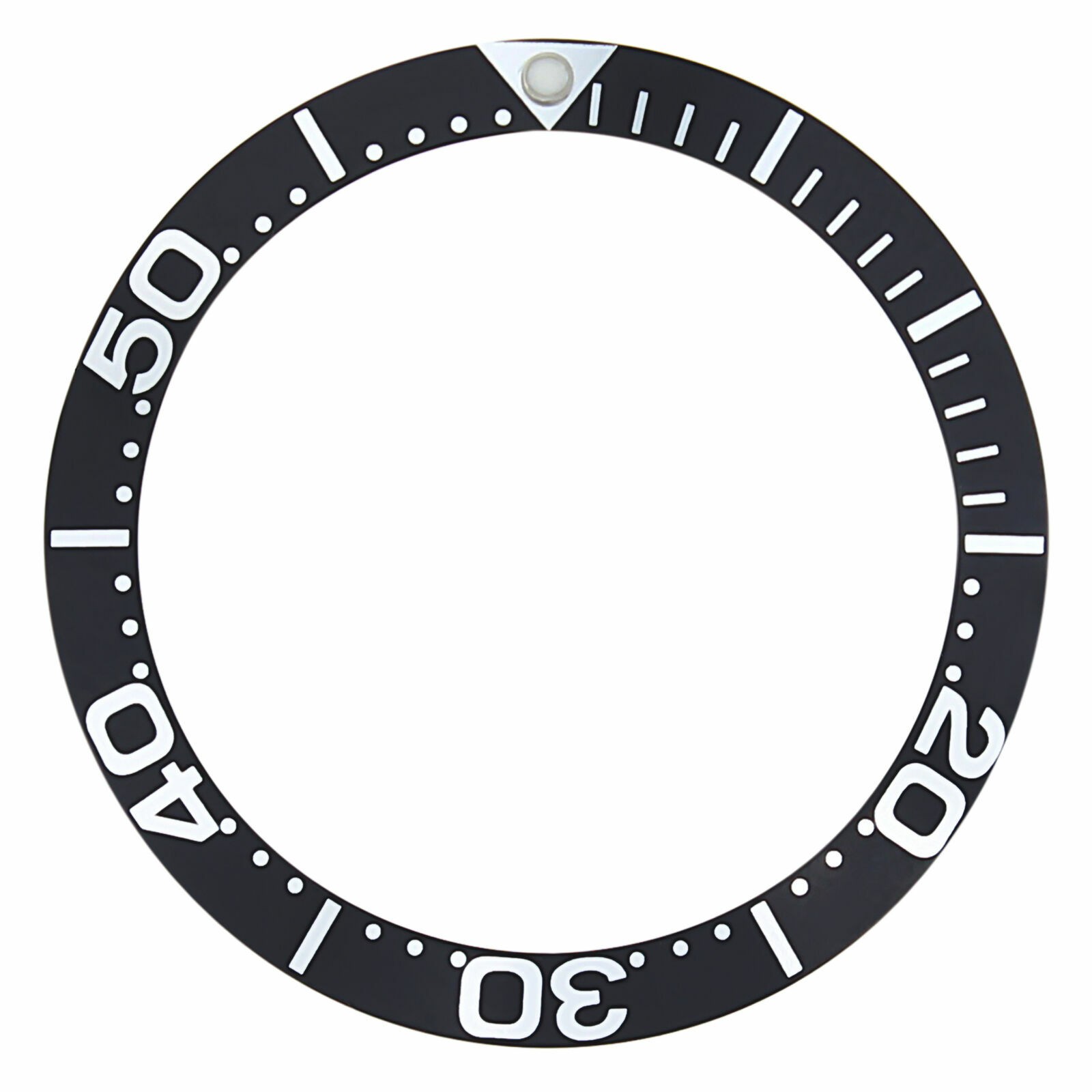 For Omega Black Replacement Bezel Insert 38.10mm x 30.50mm Large Numbers