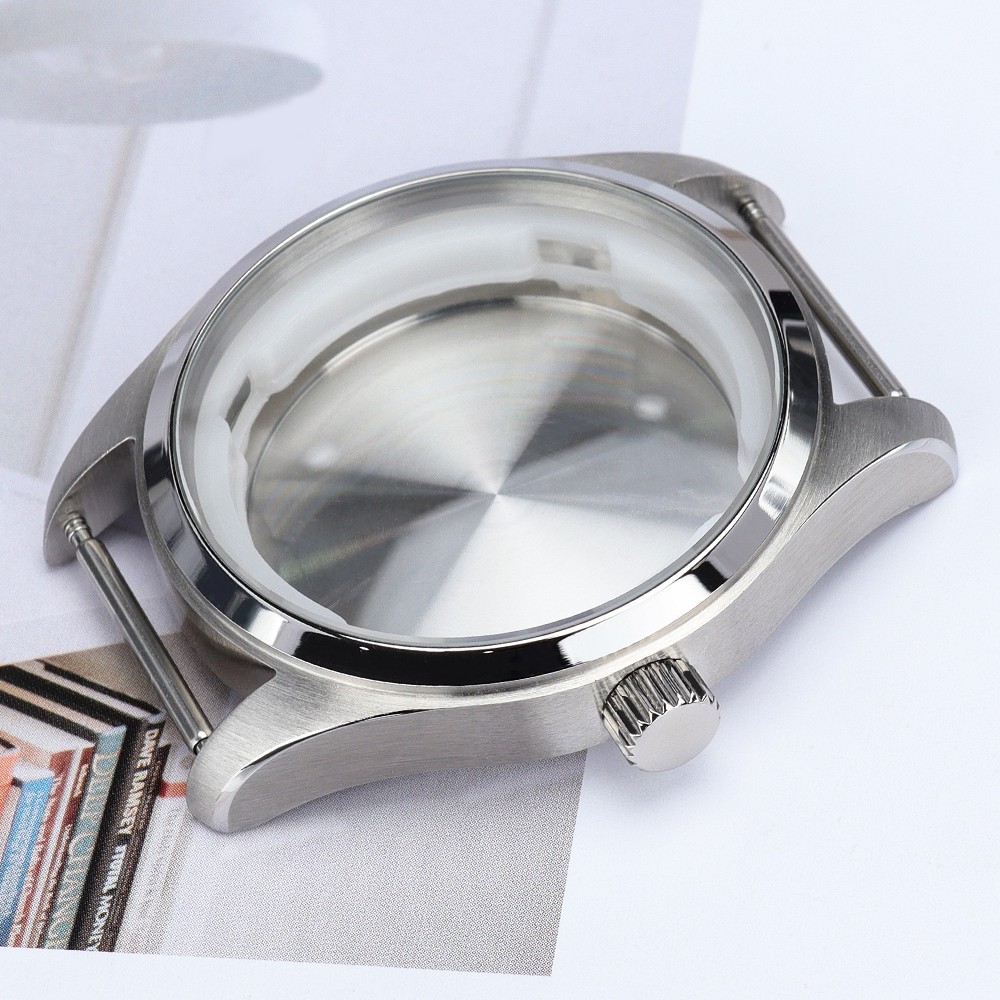 FEIYASHI Fine Steel Brushed Diver Watch Cases Mineral Glass For Seiko NH35 NH36