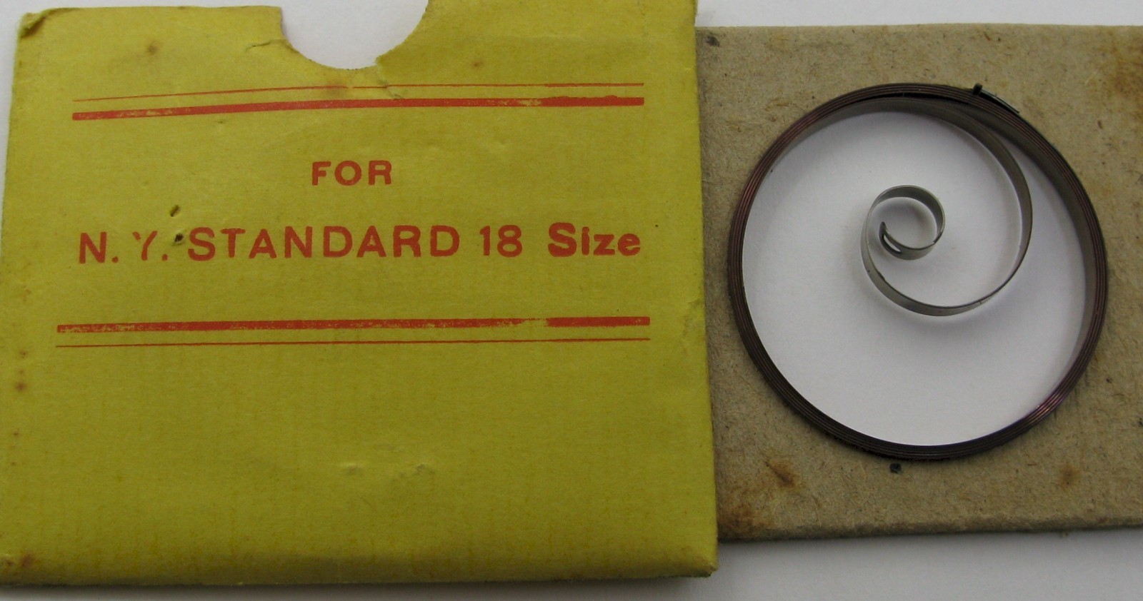 New York Standard 18s T end Pocket Watch Mainspring x1 blue alloy height 2.95 m