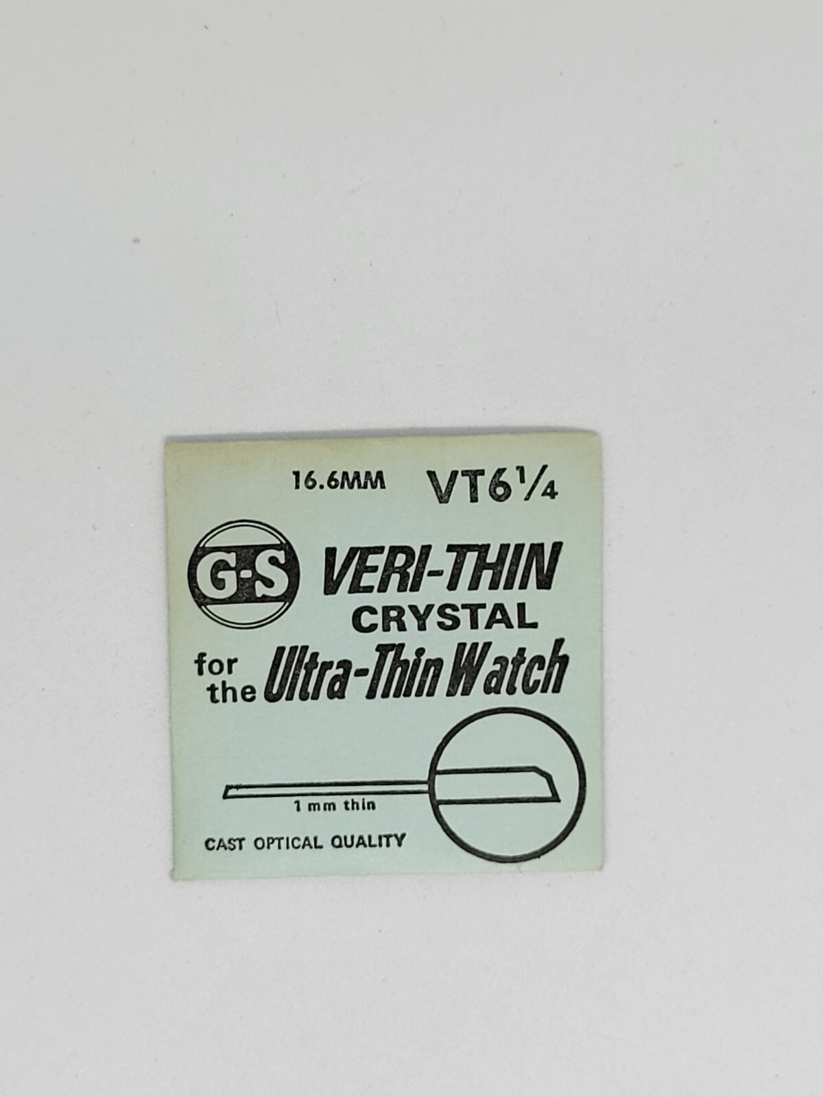G-S VERI-THIN Crystal for Ultra-Thin Watch 1mm thin multiple variations