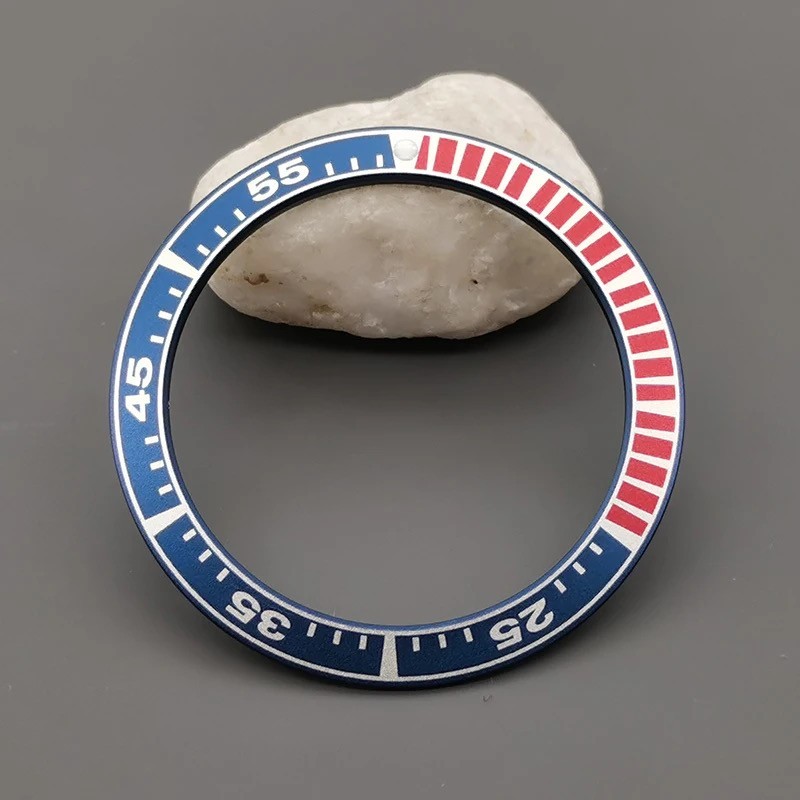 Flat Aluminium Watch Bezel Insert Ring For King Samurai Watch Case 40mmx31.5mm