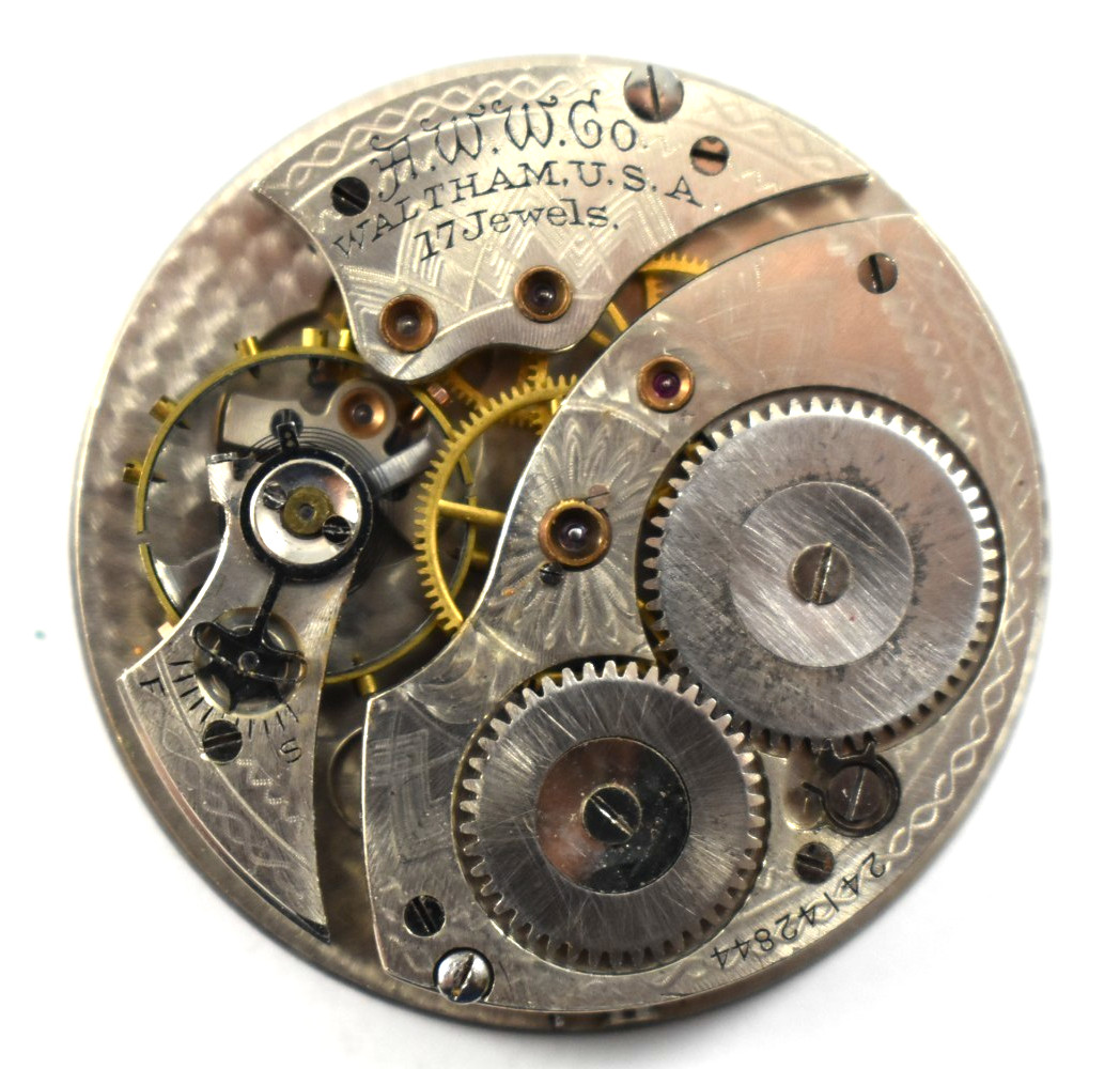 Vintage Waltham Grade 225 12s 17J OF Pocket Watch Movement lot.wa