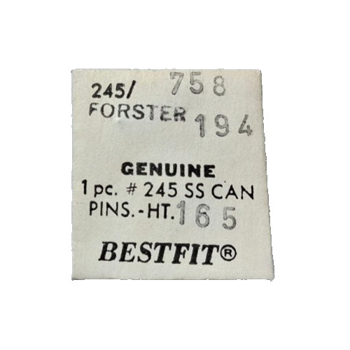 Forster 194 1152 Cannon Pinion SS ht. 1.65 watch part #245/758 Belstaff 11Y2M8