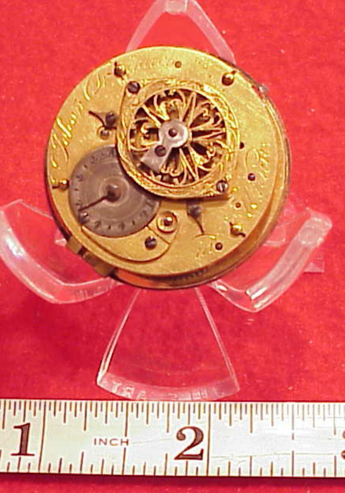 VINTAGE 37MM JOHAN TROHLICH IN WIEN FUSEE VERGE POCKET WATCH MOVEMENT AUSTRIA