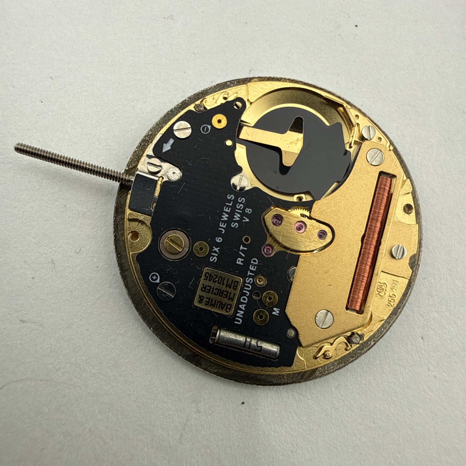 NOS Baume & Mercier Pointer Date ETA 255.491 Watch Movement Quartz Swiss