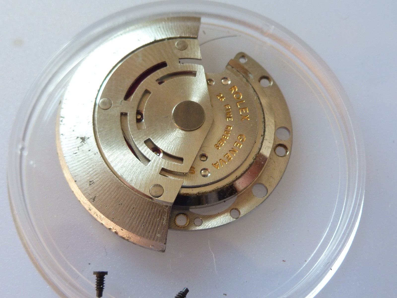 GENUINE Authentic Rolex Rotor + bridge 1520 perfect condition completely & screw