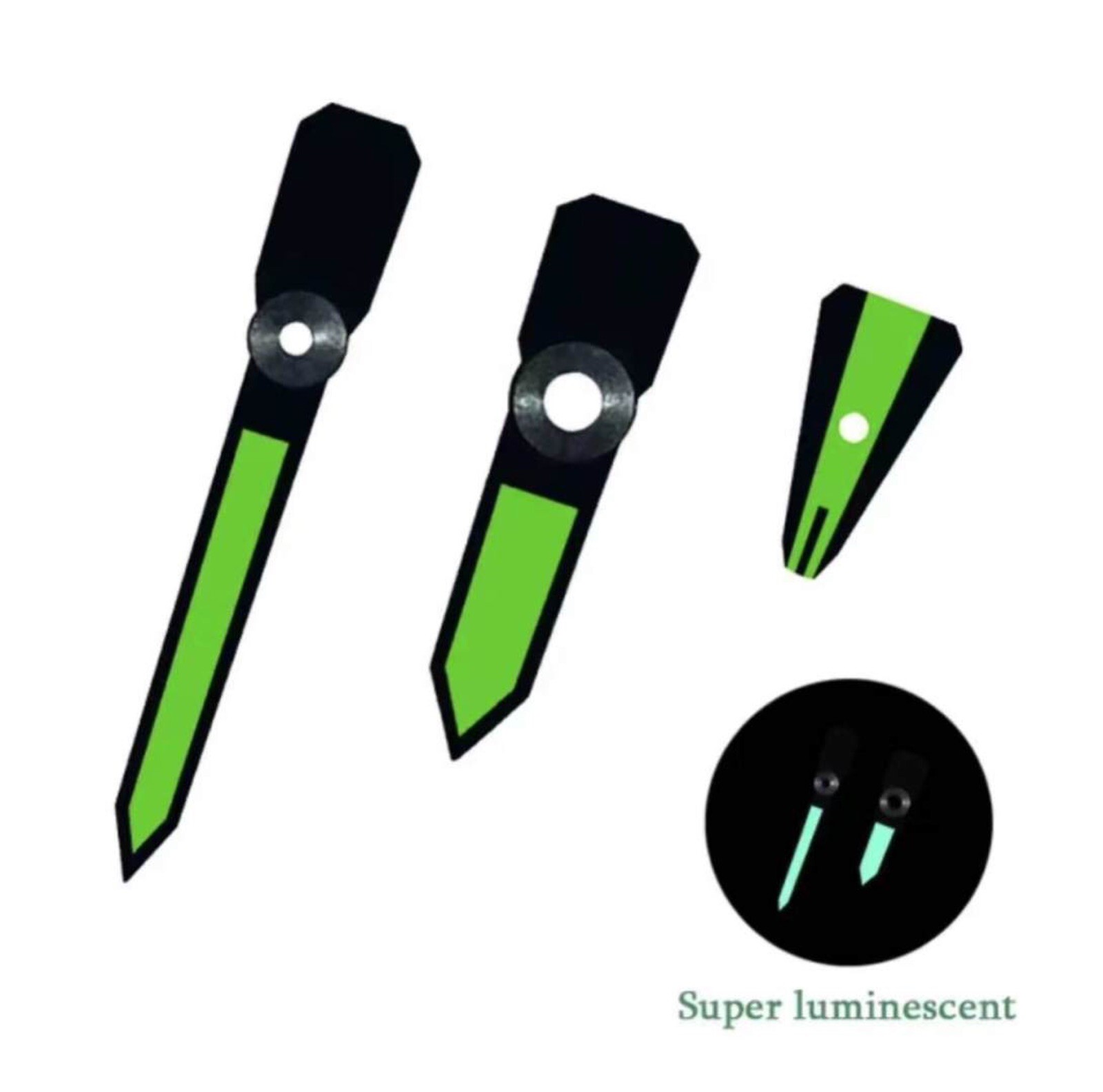 🎆 DIY BLACK & GREEN Luminous Dial Index G-Shock GA2100/2110 Watch Hand Pointer