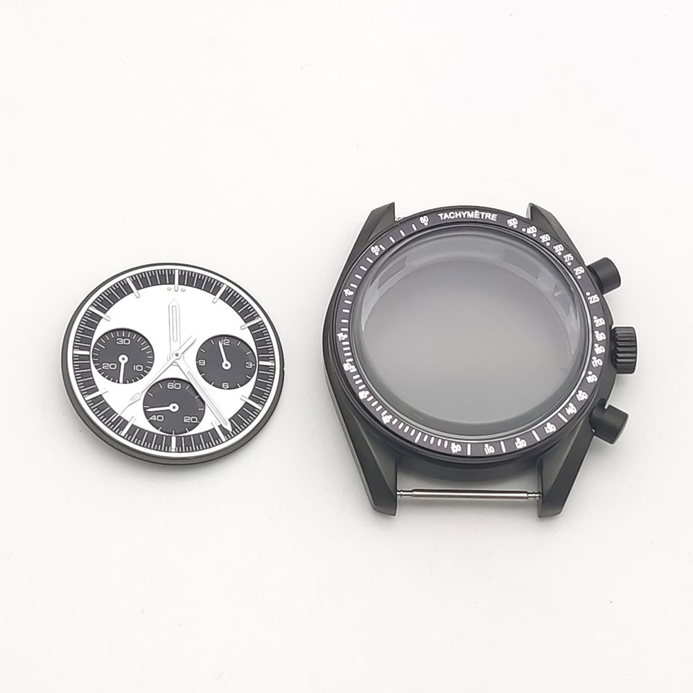 40mm Stainless steel Watch Case Set Multi-functional Timing for VK63 Movement