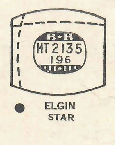 ELGIN : 5707 – Tonneau 21.3mm x 19.6mm