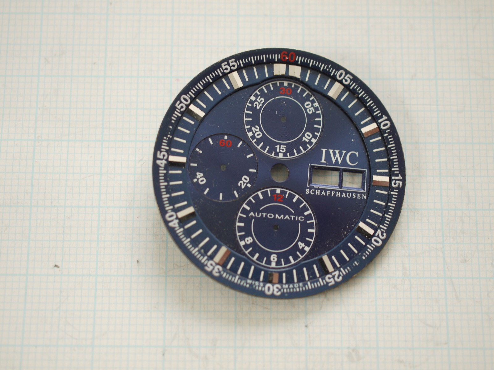 IWC Schaffhausen GST Chrono Split Second Iw3715 36.5mm BLUE DIAL USED