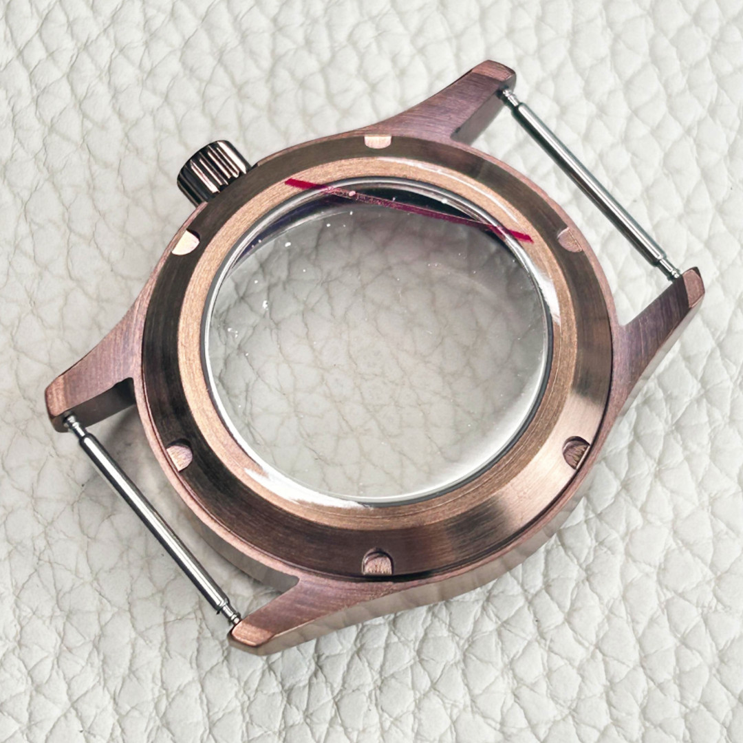 36MM Bronze Sapphire Glass Pilot Watch Case Fit Japan NH34 NH35 NH36